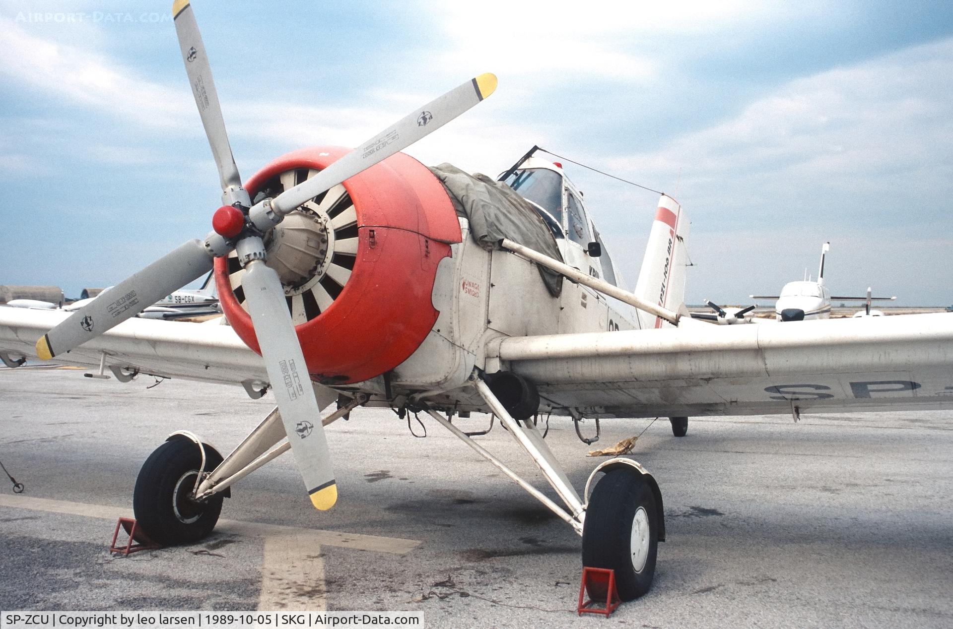 SP-ZCU, PZL-Okecie PZL-106BR Kruk C/N 08850176, Thessaloniki 5.10.1989
