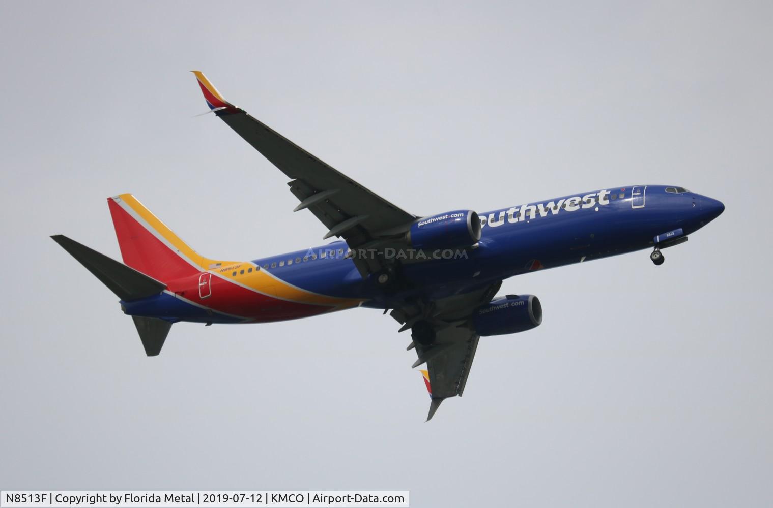 N8513F, 2016 Boeing 737-8H4 C/N 36976, WN 737-800