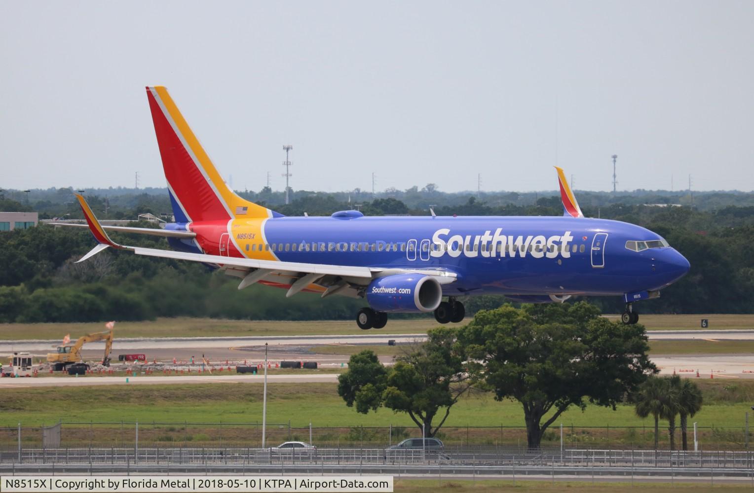 N8515X, 2016 Boeing 737-8H4 C/N 36943, WN 737-800