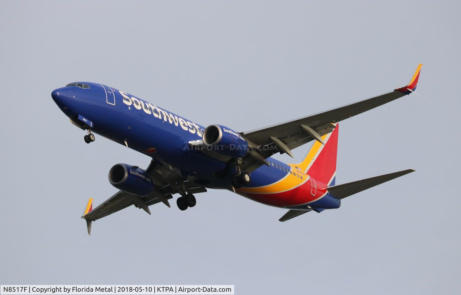 N8517F, 2016 Boeing 737-8H4 C/N 63594, WN 737-800