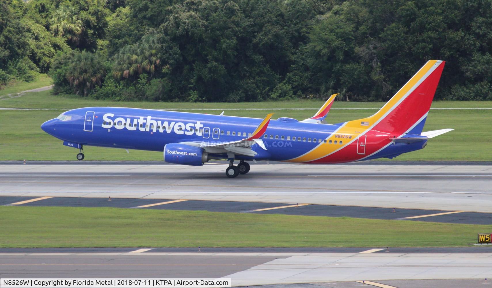 N8526W, 2017 Boeing 737-8H4 C/N 36972, WN 737-800