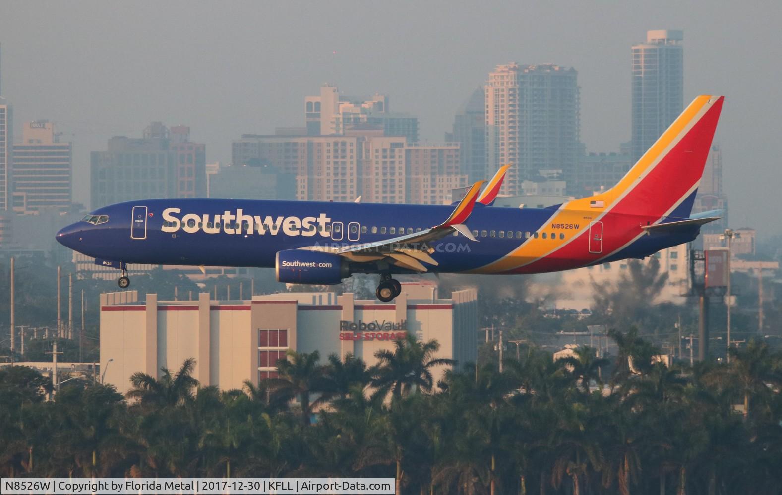 N8526W, 2017 Boeing 737-8H4 C/N 36972, WN 737-800