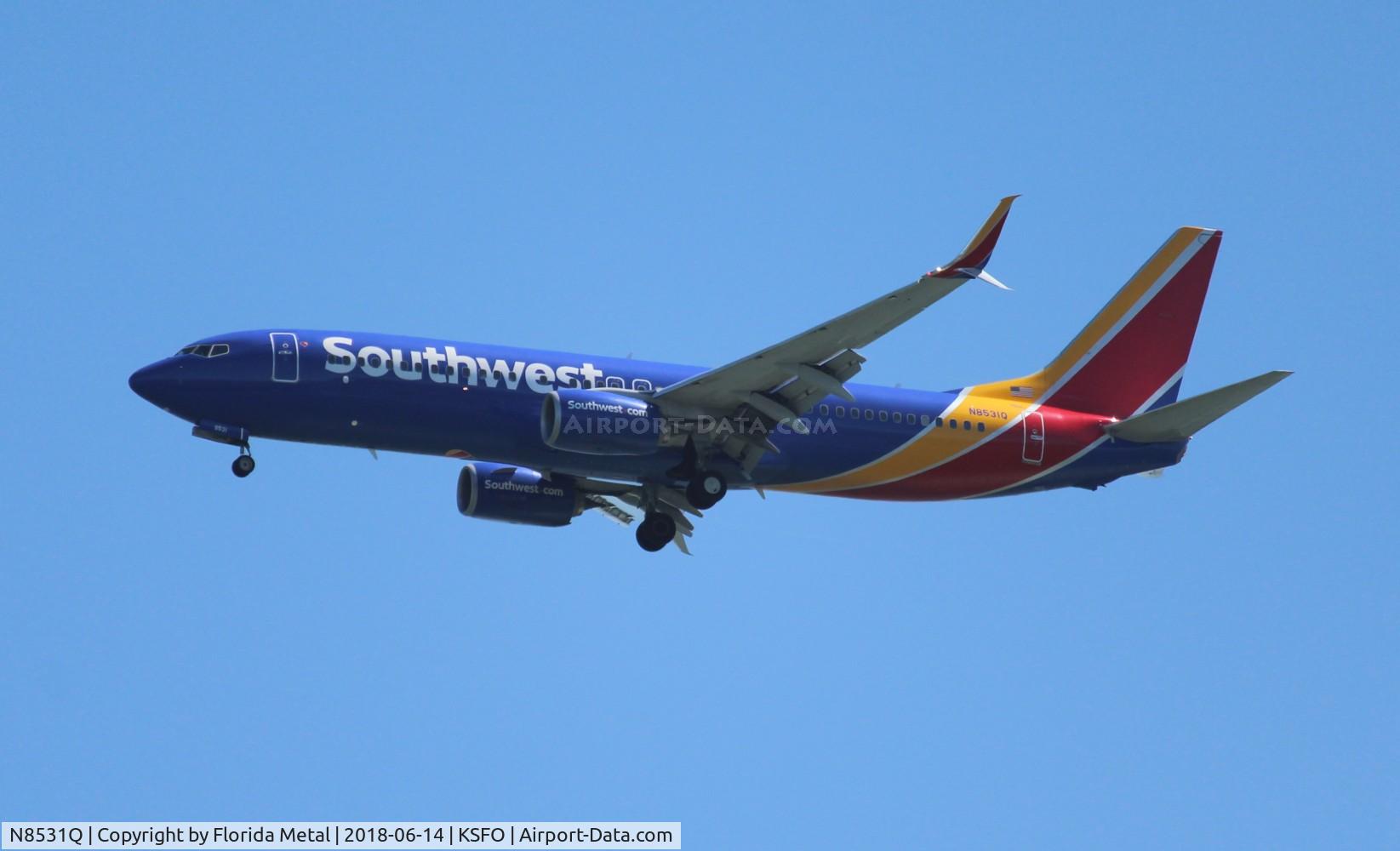 N8531Q, 2017 Boeing 737-8HQ C/N 63575, WN 737-800