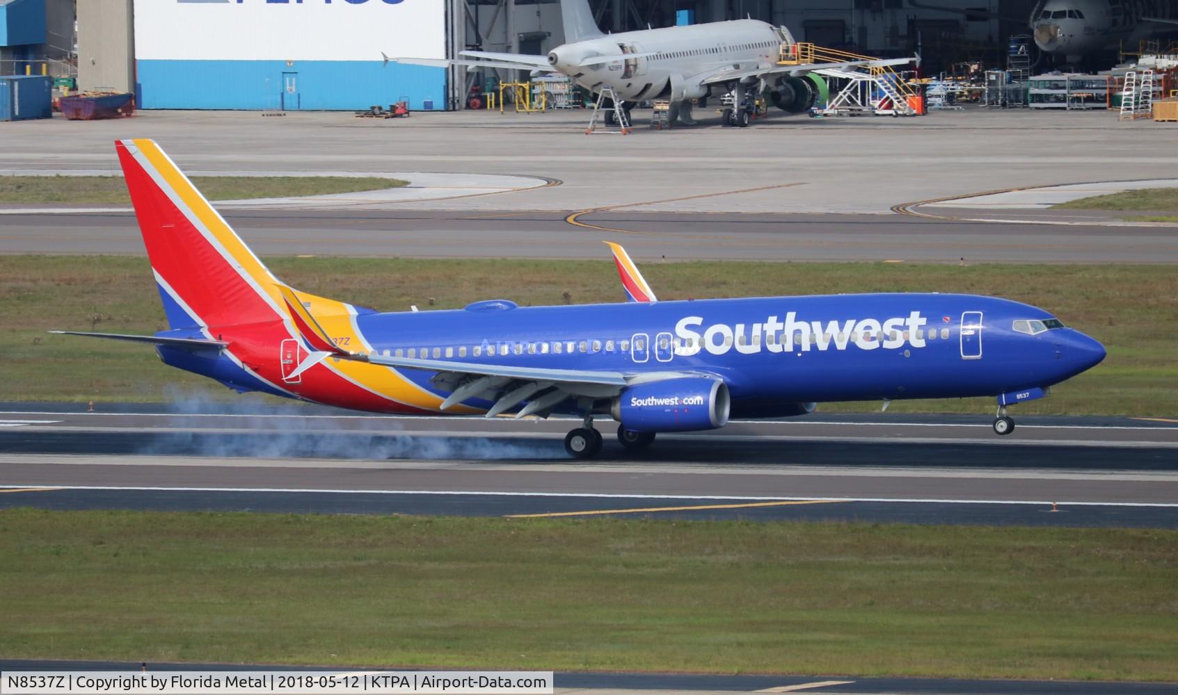 N8537Z, 2017 Boeing 737-8H4 C/N 63595, WN 737-800