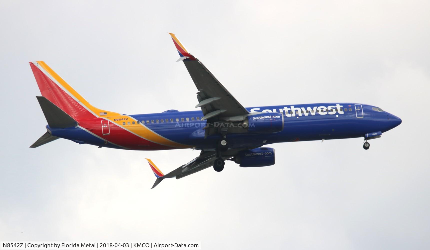 N8542Z, 2017 Boeing 737-8H4 C/N 63581, WN 737-800