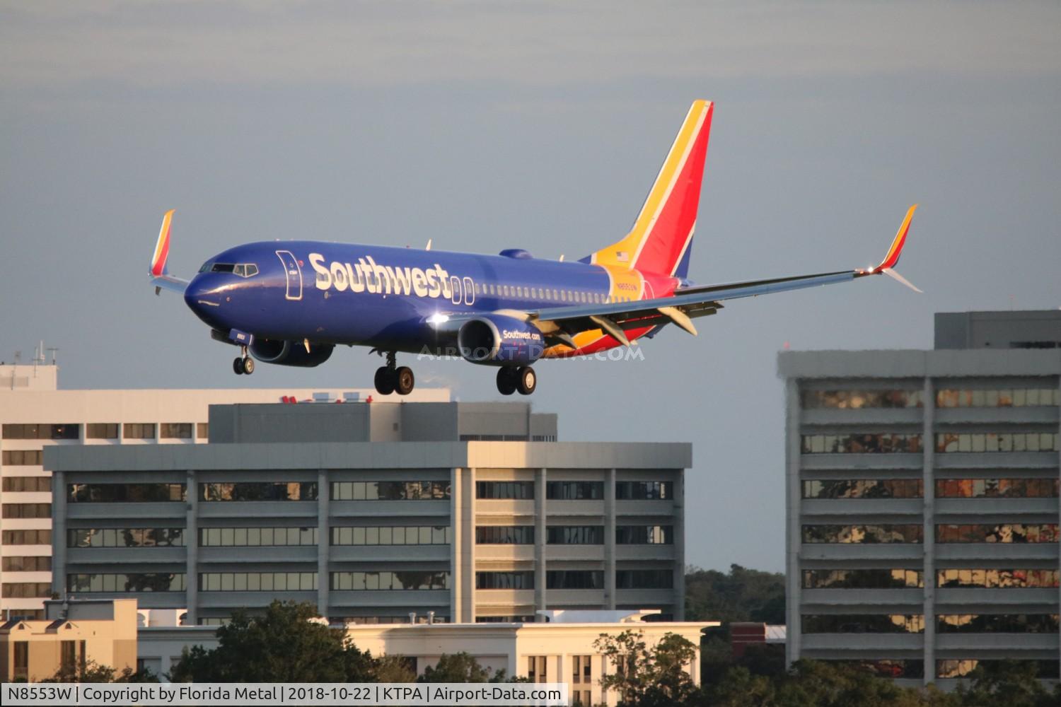 N8553W, 2017 Boeing 737-8H4 C/N 63601, WN 737-800