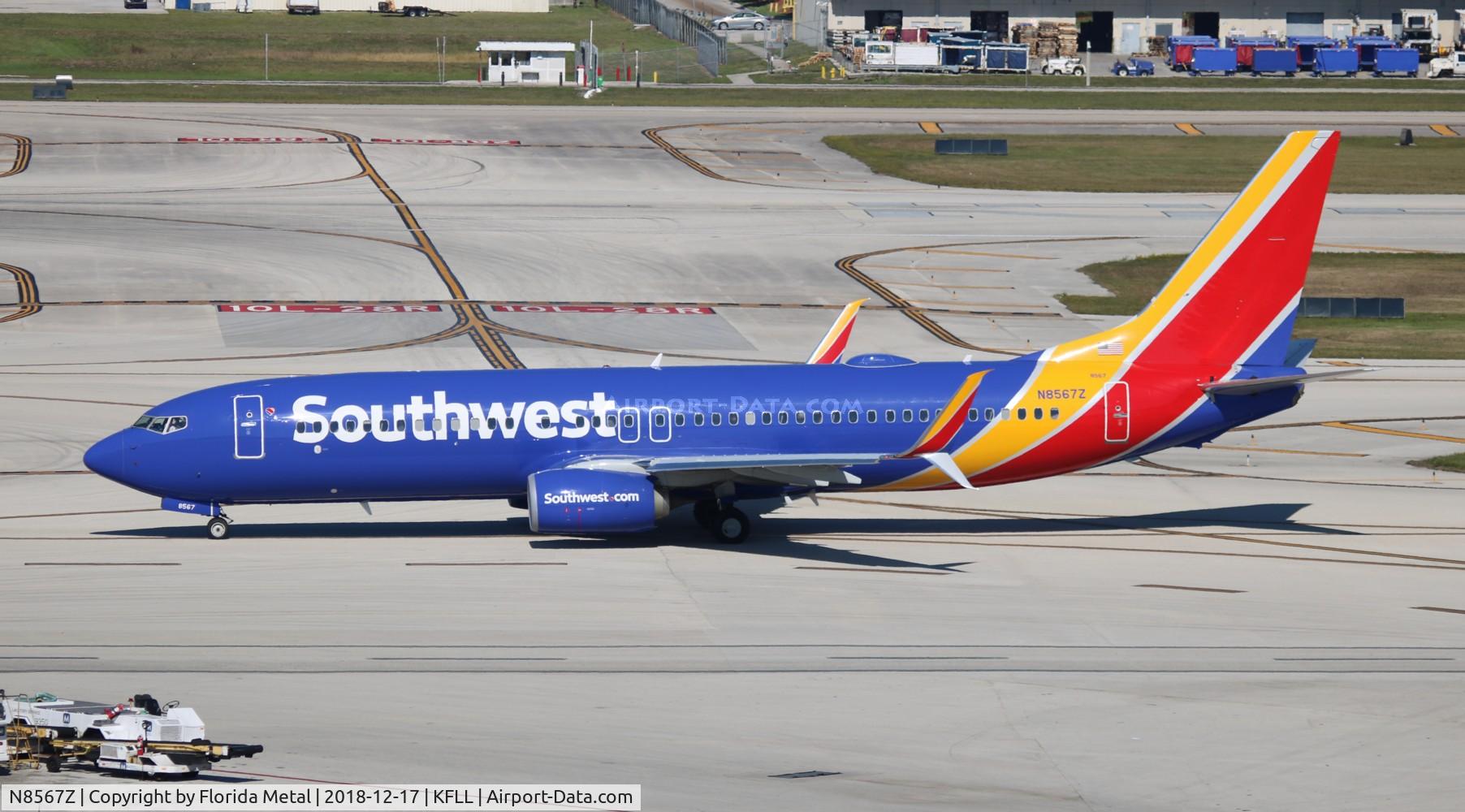 N8567Z, 2018 Boeing 737-8H4 C/N 36928, WN 737-800