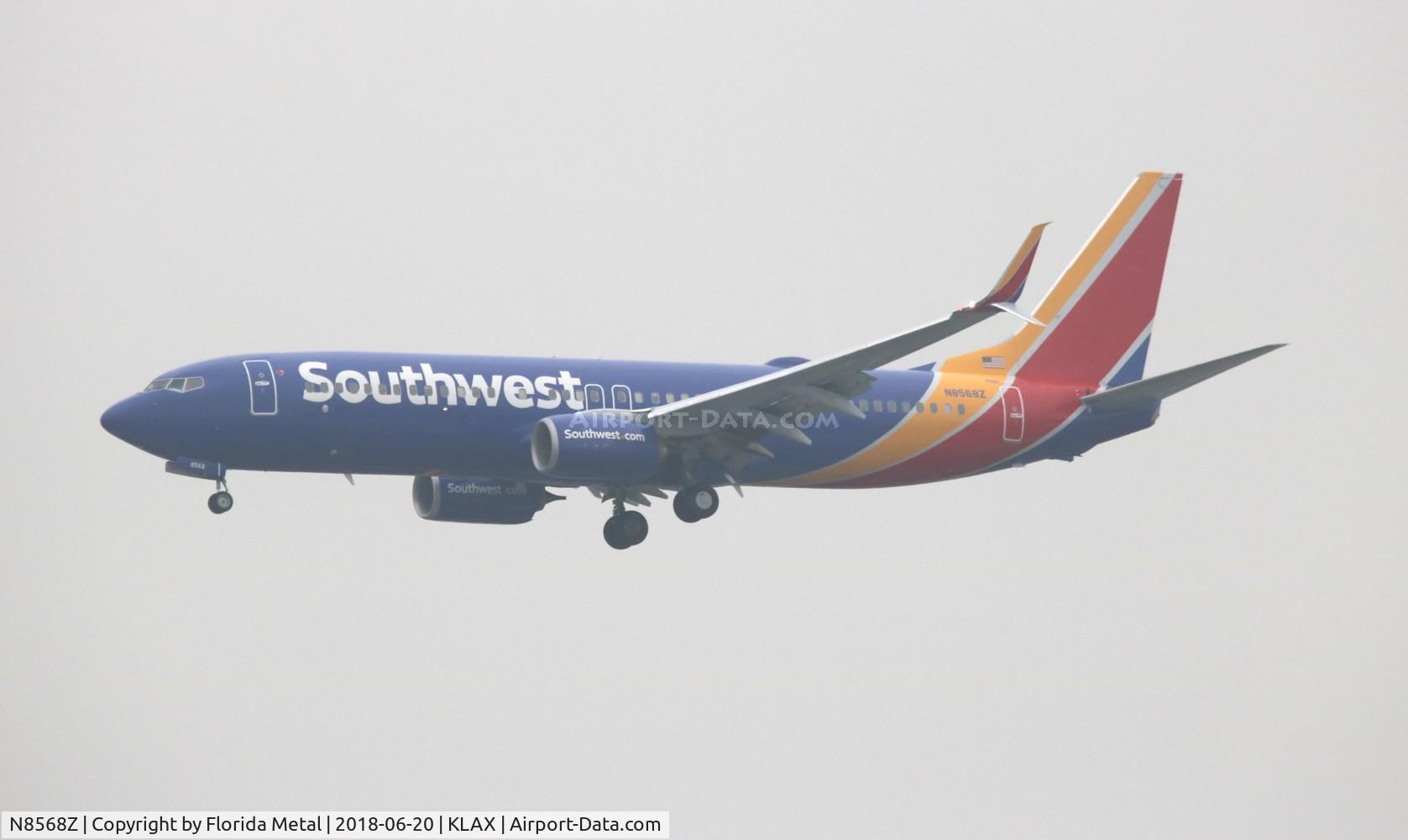 N8568Z, 2018 Boeing 737-8H4 C/N 64248, WN 737-800