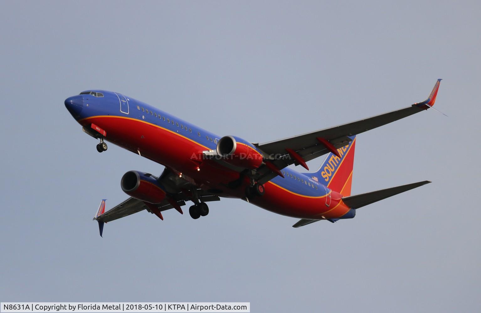 N8631A, 2014 Boeing 737-8H4 C/N 42385, SWA 737-800