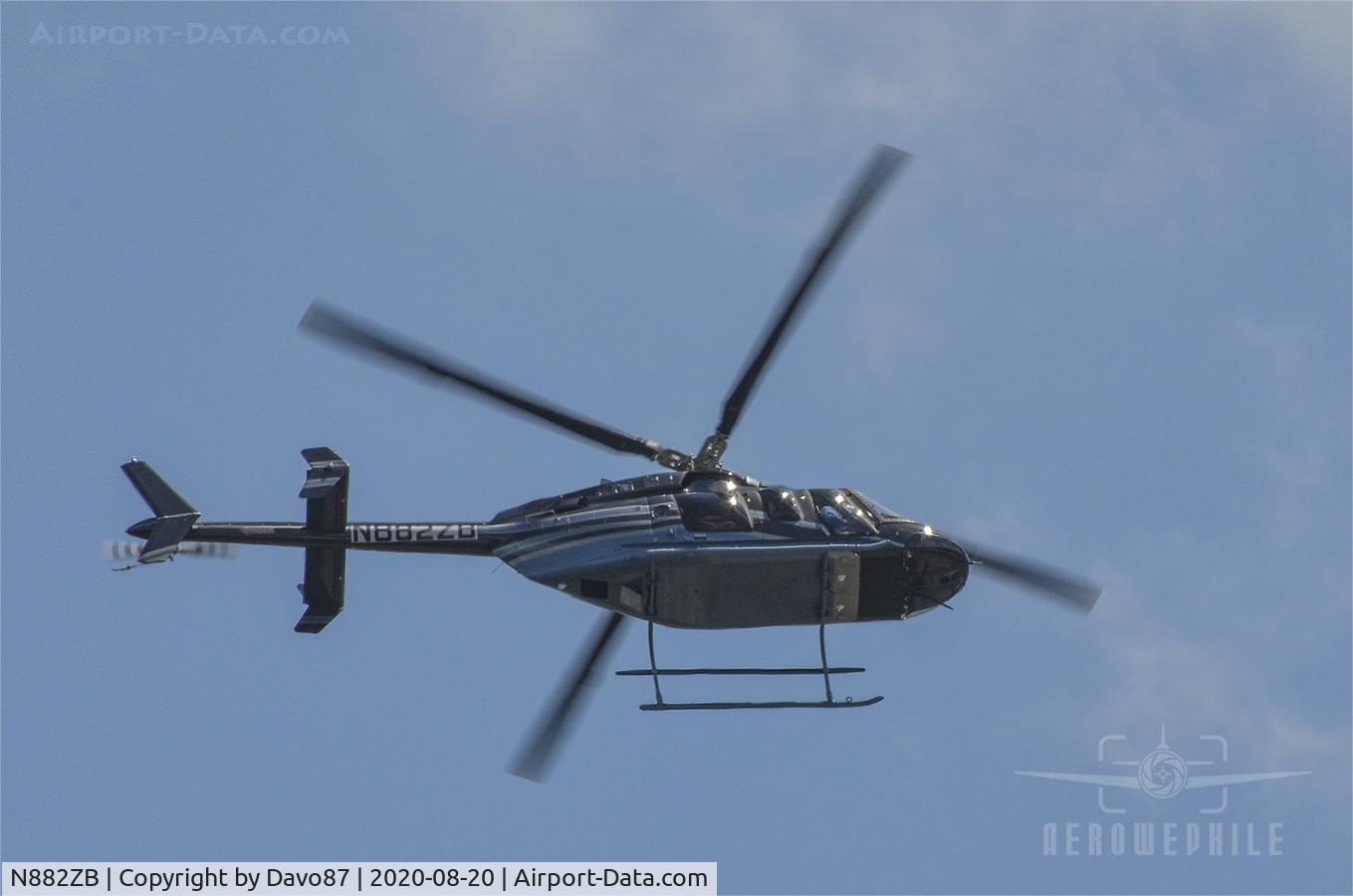 N882ZB, 2020 Bell 407 C/N 54893, Test flight over Bristol Motor Speedway.