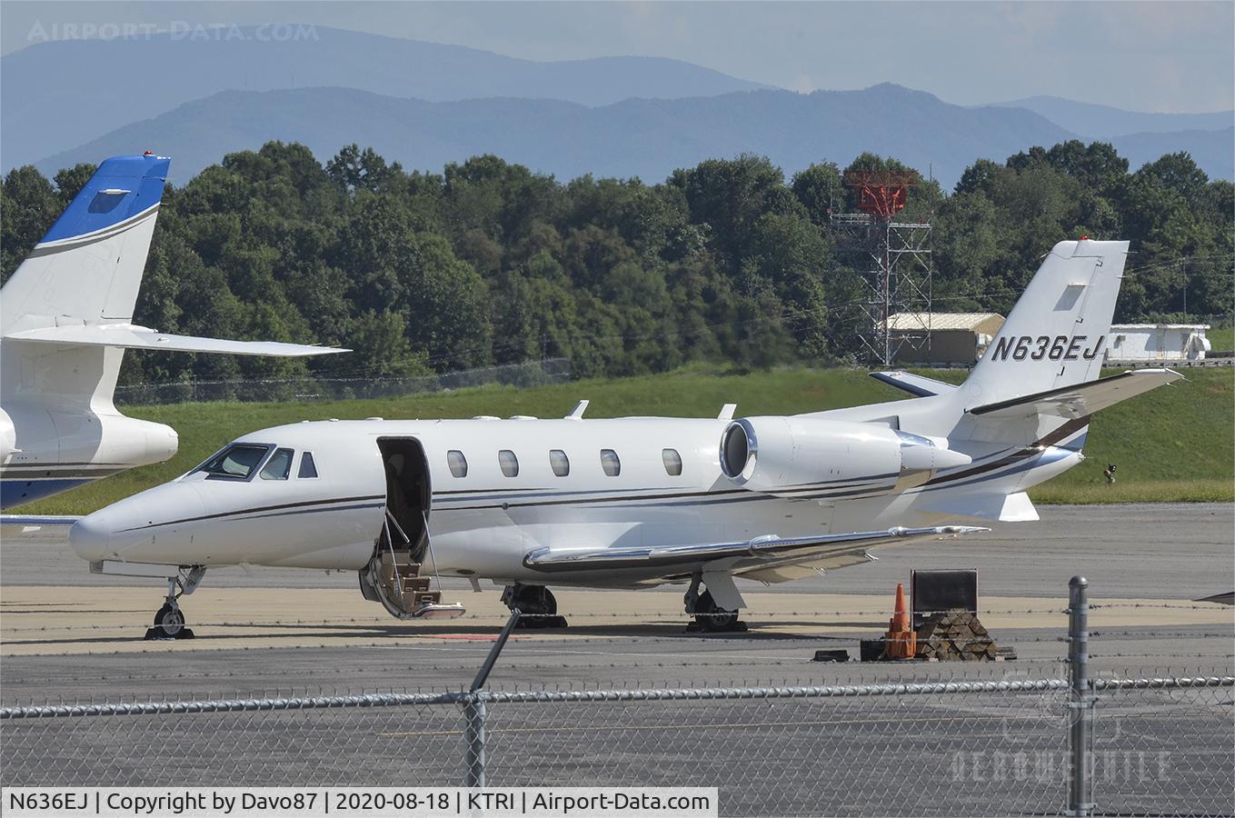 N636EJ, 2002 Cessna 560XL Citation Excel C/N 560-5304, Parked on ramp at Tri-Cities Airport (KTRI).