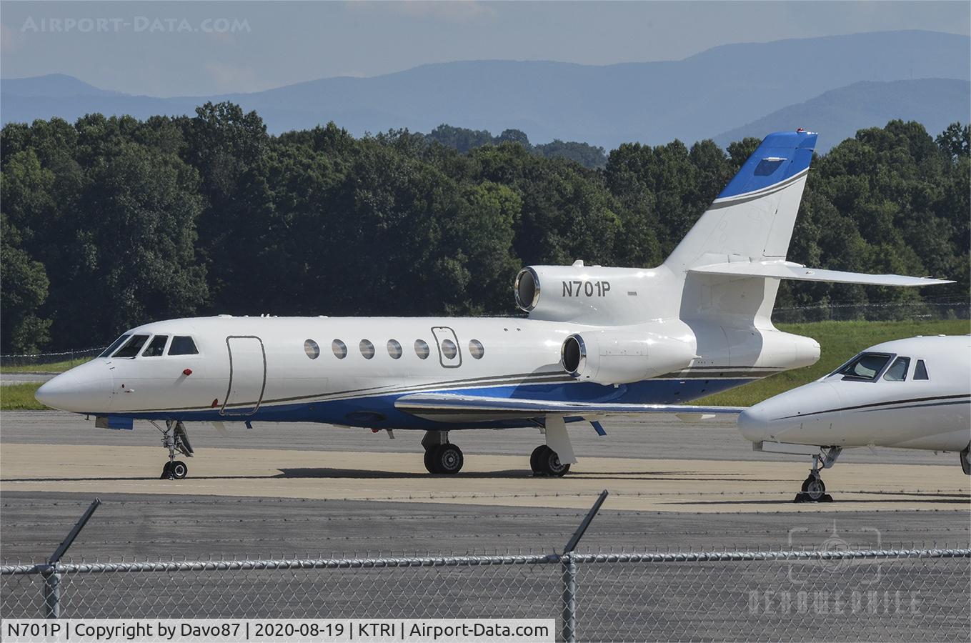 N701P, 2000 Dassault Falcon 50EX C/N 294, Parked on ramp at Tri-Cities Airport (KTRI)