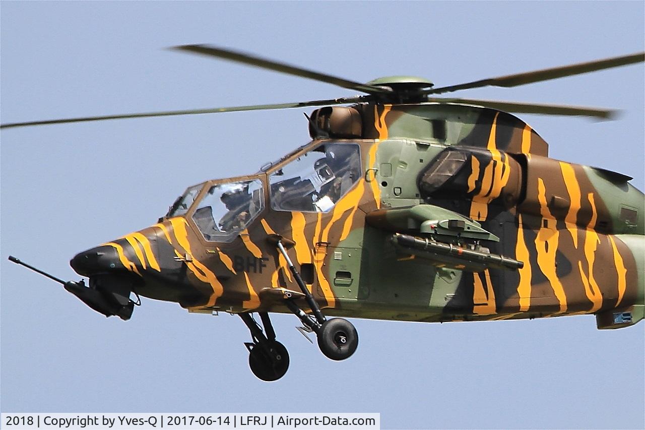 2018, Eurocopter EC-665 Tigre HAP C/N 2018, Eurocopter EC-665 Tigre HAP, On Final rwy 26, Landivisiau Naval Air Base (LFRJ) Tiger Meet 2017