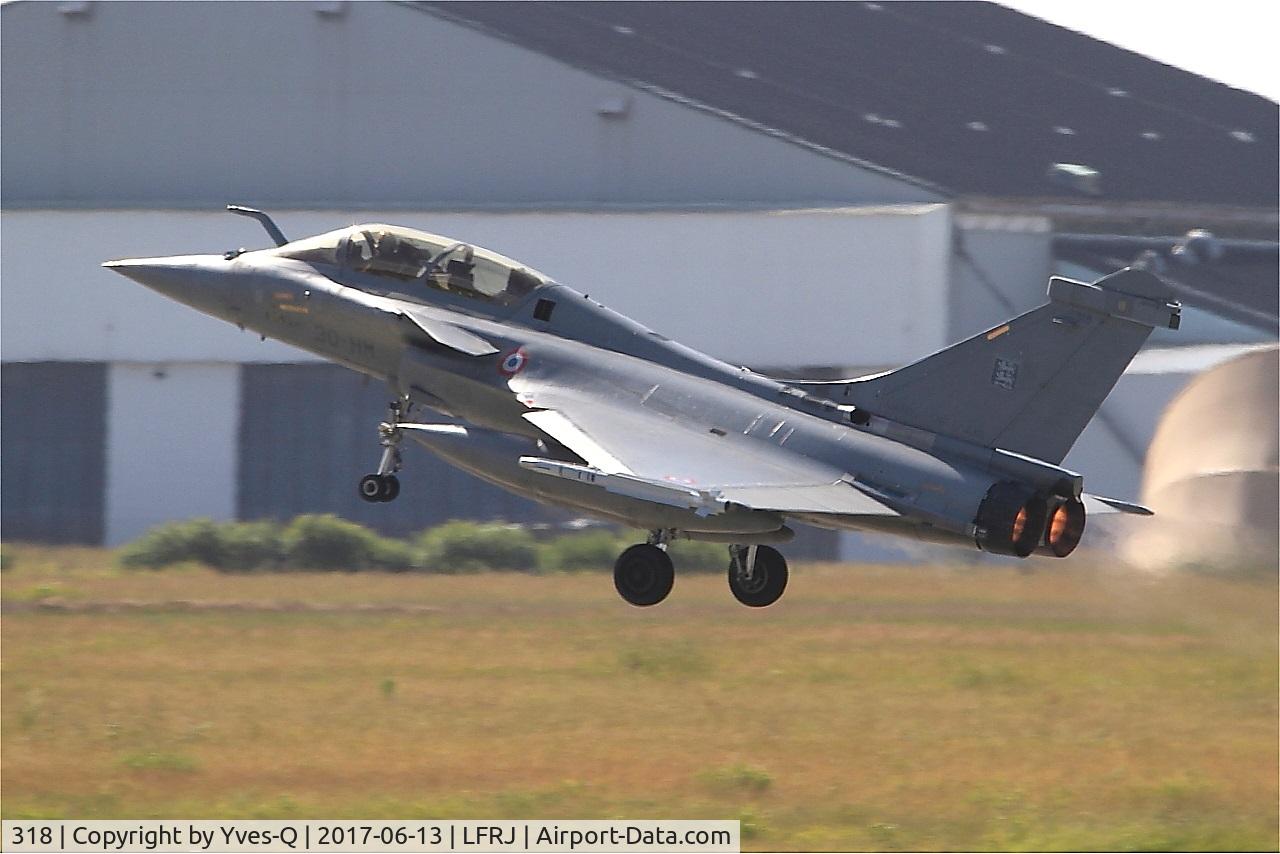 318, Dassault Rafale B C/N 318, Dassault Rafale M, Take off rwy 08, Landivisiau naval air base (LFRJ) Tiger Meet 2017