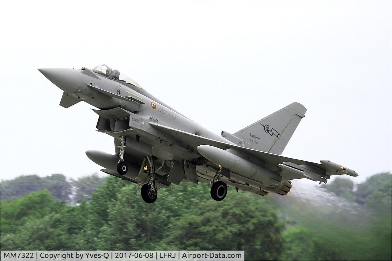MM7322, Eurofighter EF-2000 Typhoon S C/N IS054, Eurofighter EF-2000 Typhoon S, Take off rwy26, Landivisiau Naval Air Base (LFRJ) Tiger Meet 2017