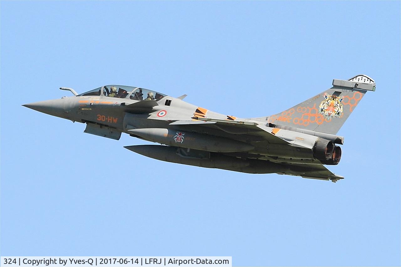 324, Dassault Rafale B C/N 324a, Dassault Rafale B, Take off rwy 26, Landivisiau Naval Air Base (LFRJ) Tiger Meet 2017