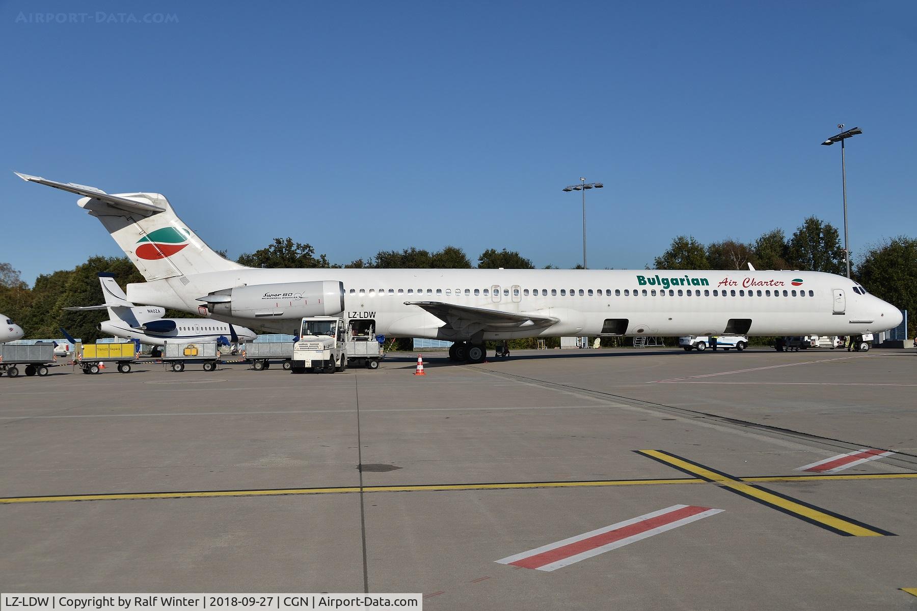 LZ-LDW, 1989 McDonnell Douglas MD-82 (DC-9-82) C/N 49795, McDonnell Douglas MD-82 - 1T BUC Bulgarian Air Charter - 49795 - LZ-LDW - 27.09.2018 - CGN