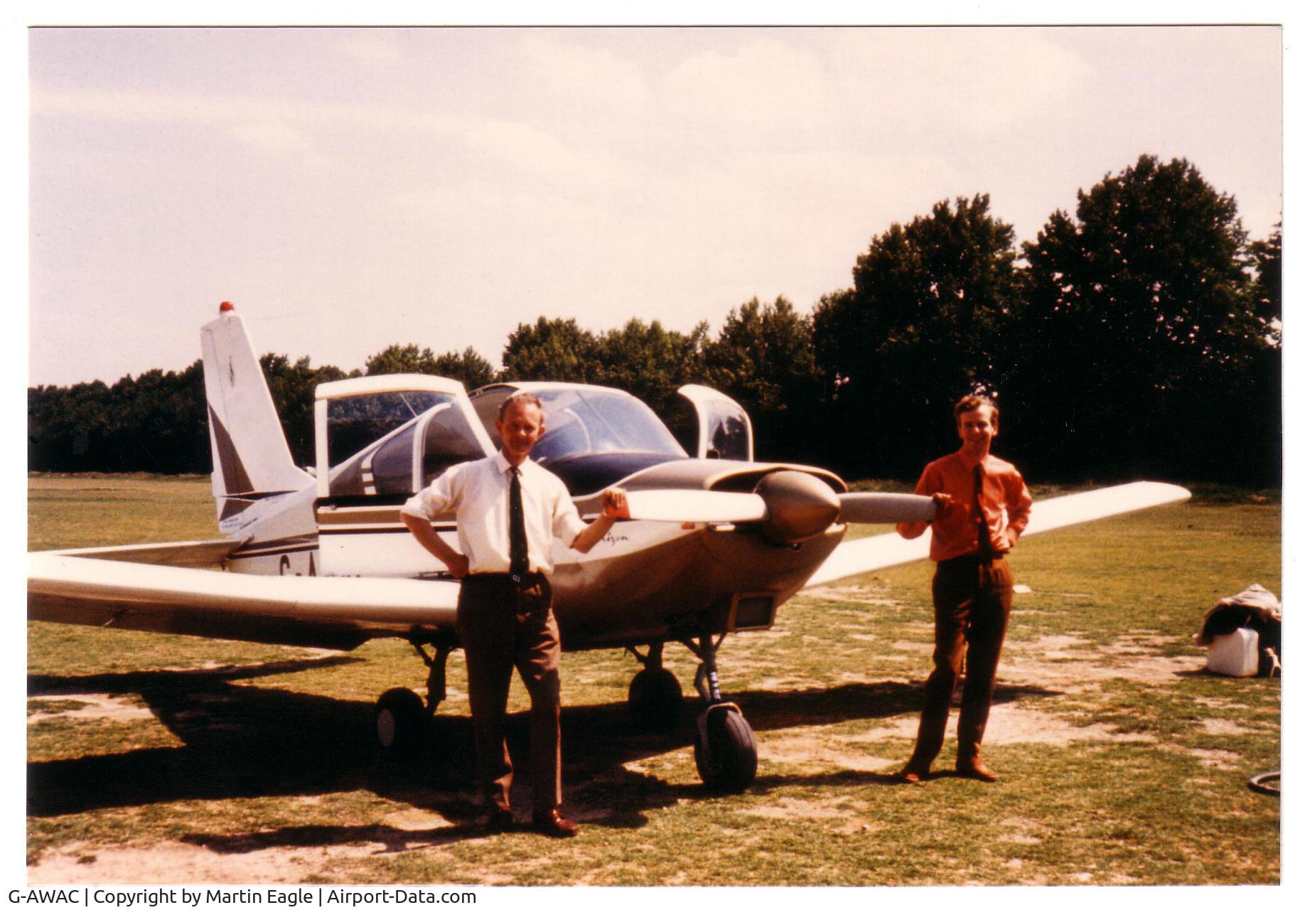 G-AWAC, 1967 Gardan GY-80-180 Horizon C/N 234, Gardan Horizon G-AWAC having just landed at Avignon after a flight from Gatwick, May 1968.