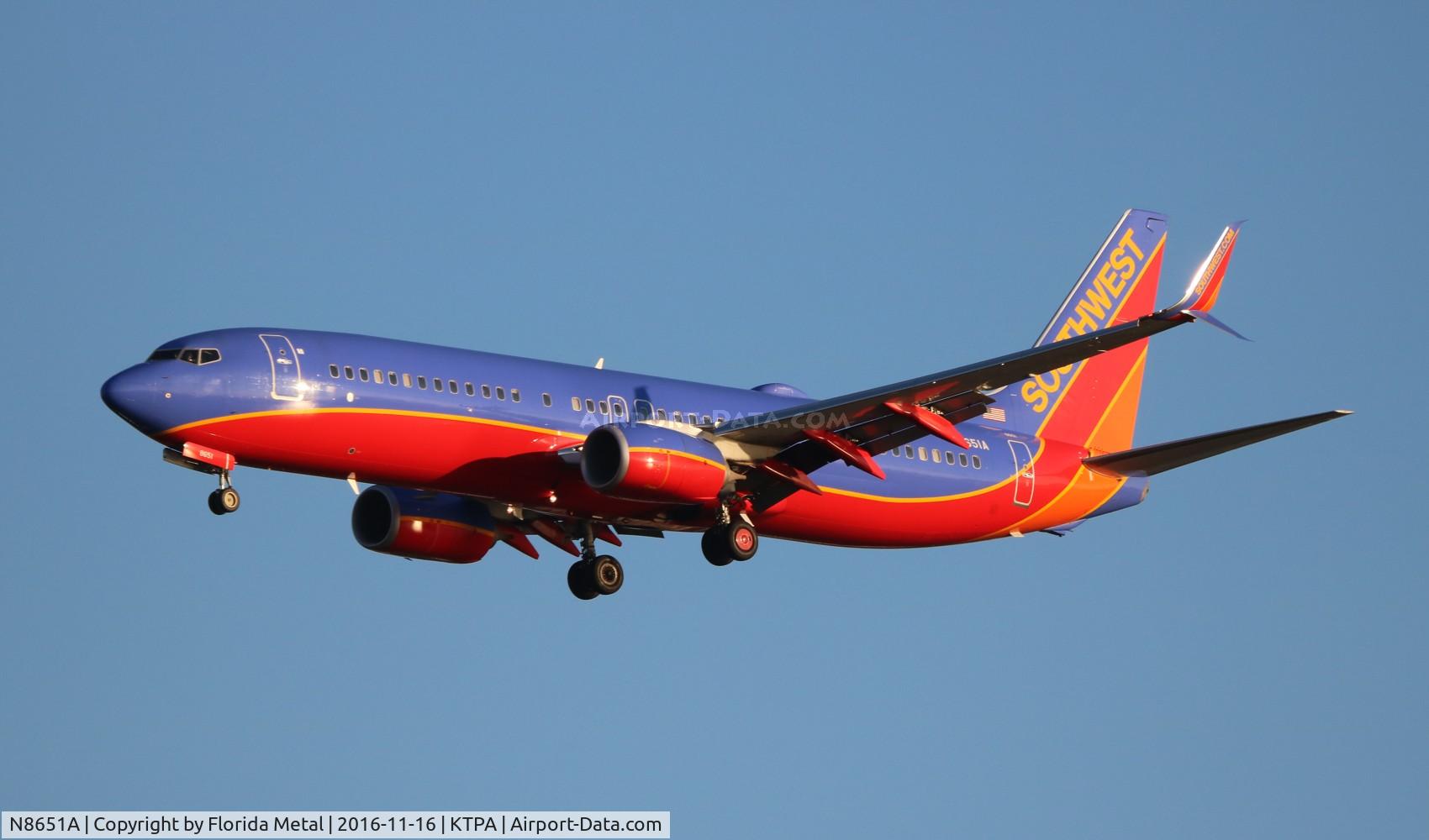 N8651A, 2014 Boeing 737-8H4 C/N 36920, SWA 737-800