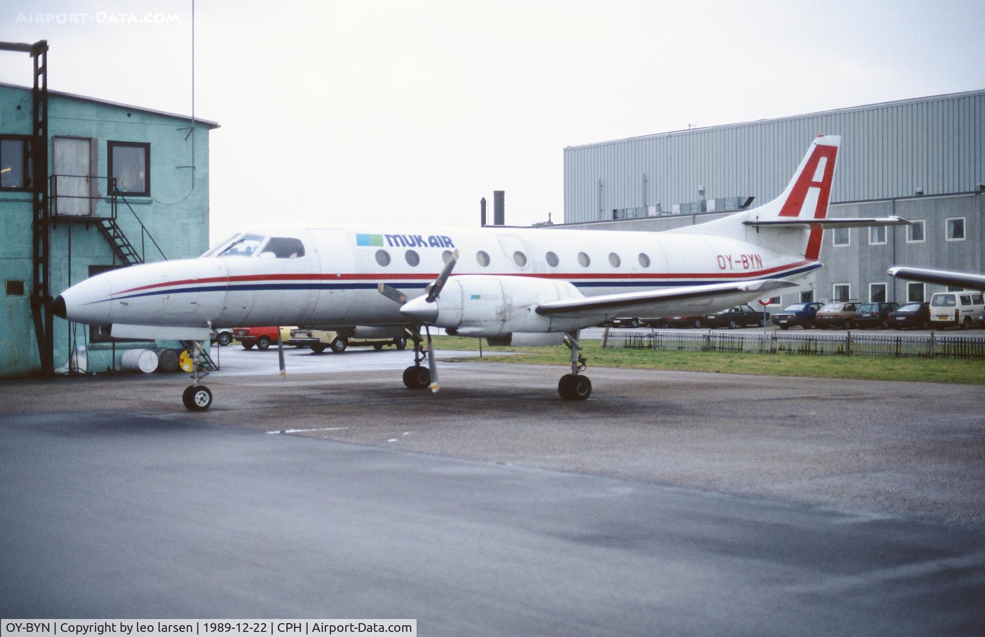 OY-BYN, 1973 Swearingen SA-226TC Merlin II C/N TC.204, Copenhagen 22.12.1989