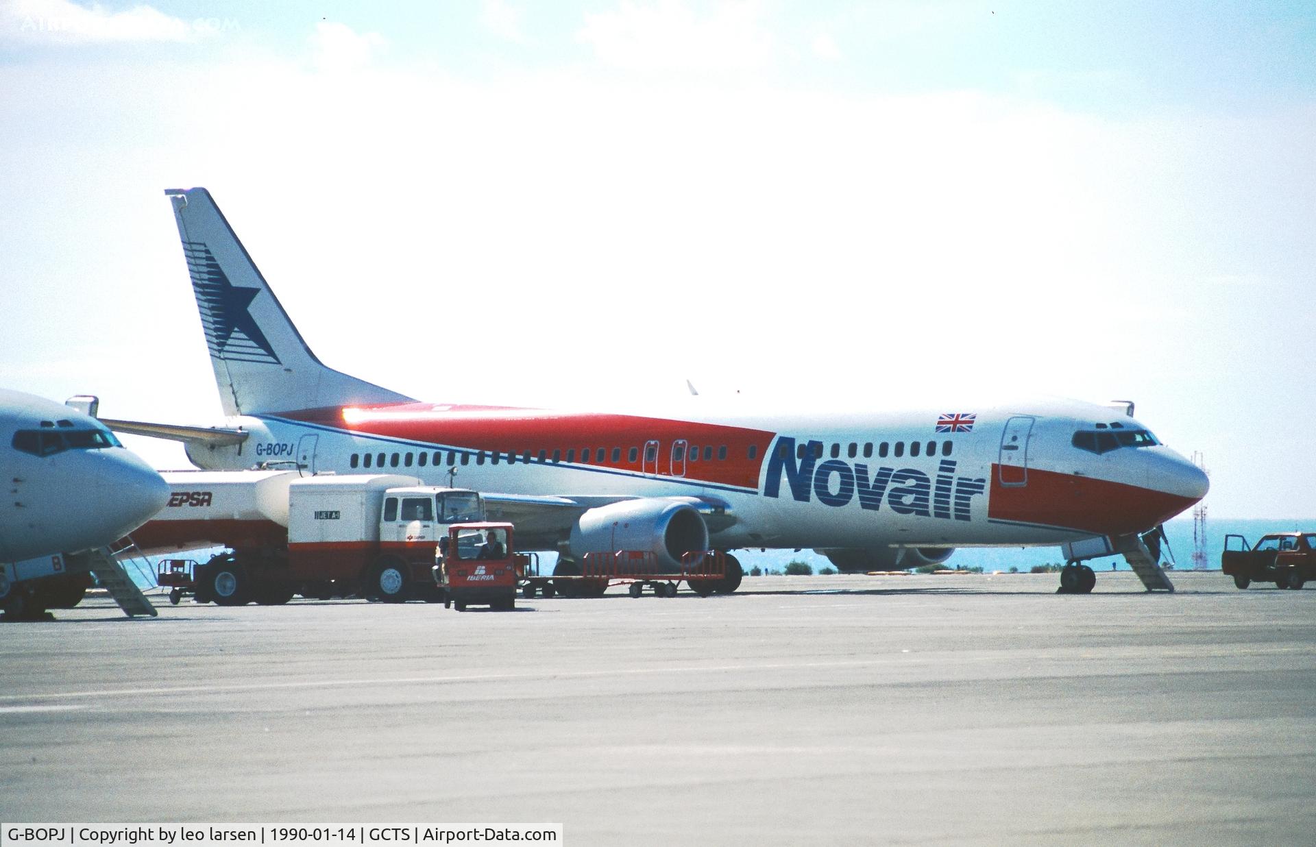 G-BOPJ, 1989 Boeing 737-46B C/N 24123, Teherife 14.1.1990
