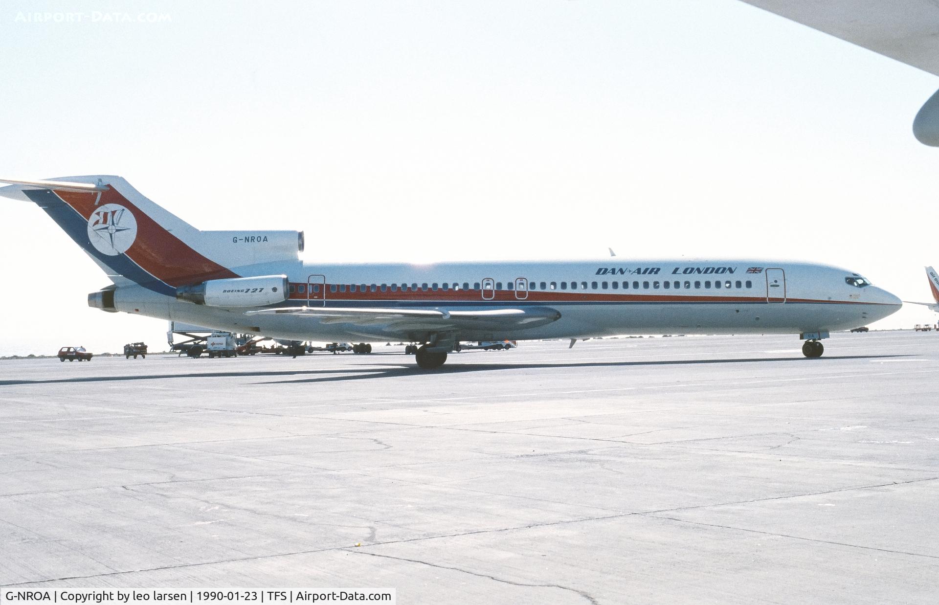 G-NROA, 1975 Boeing 727-217 C/N 21056, Tenerife 23.1.1990