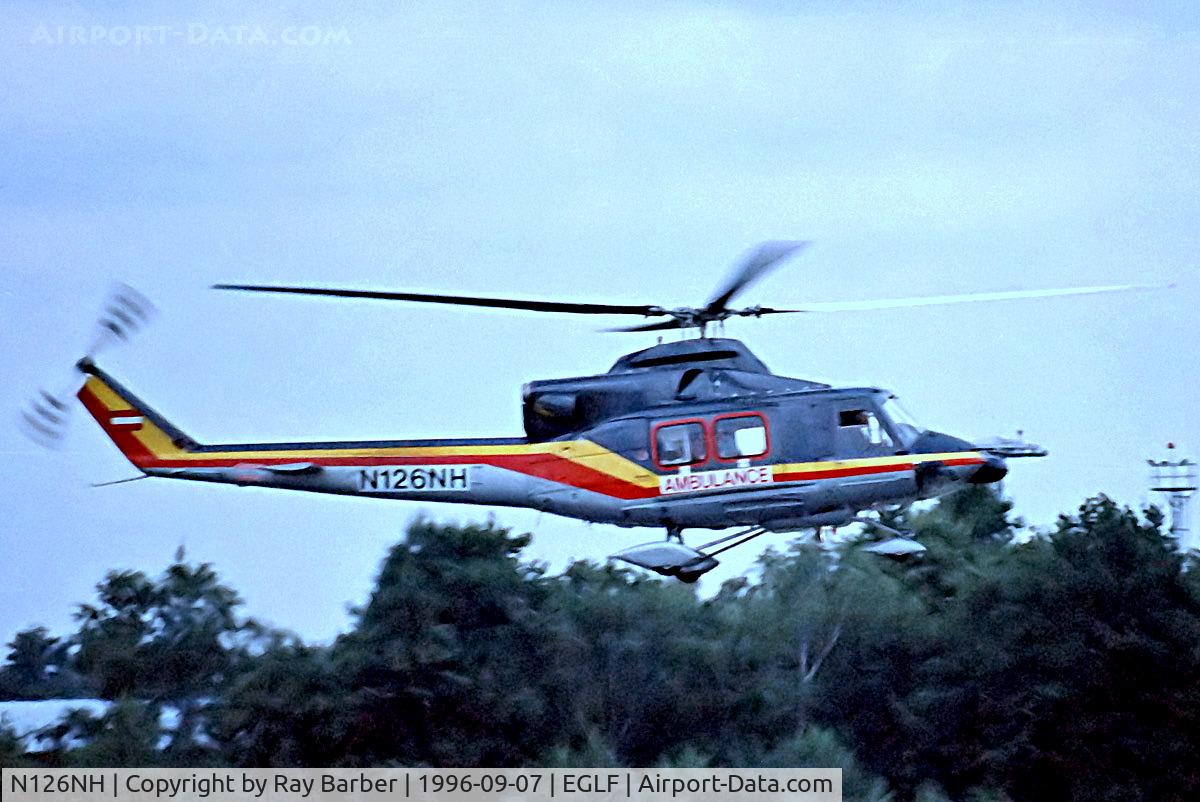 N126NH, Bell 412 C/N 36067, N126NH   Bell 412HP [36067] Farnborough~G 07/09/1996