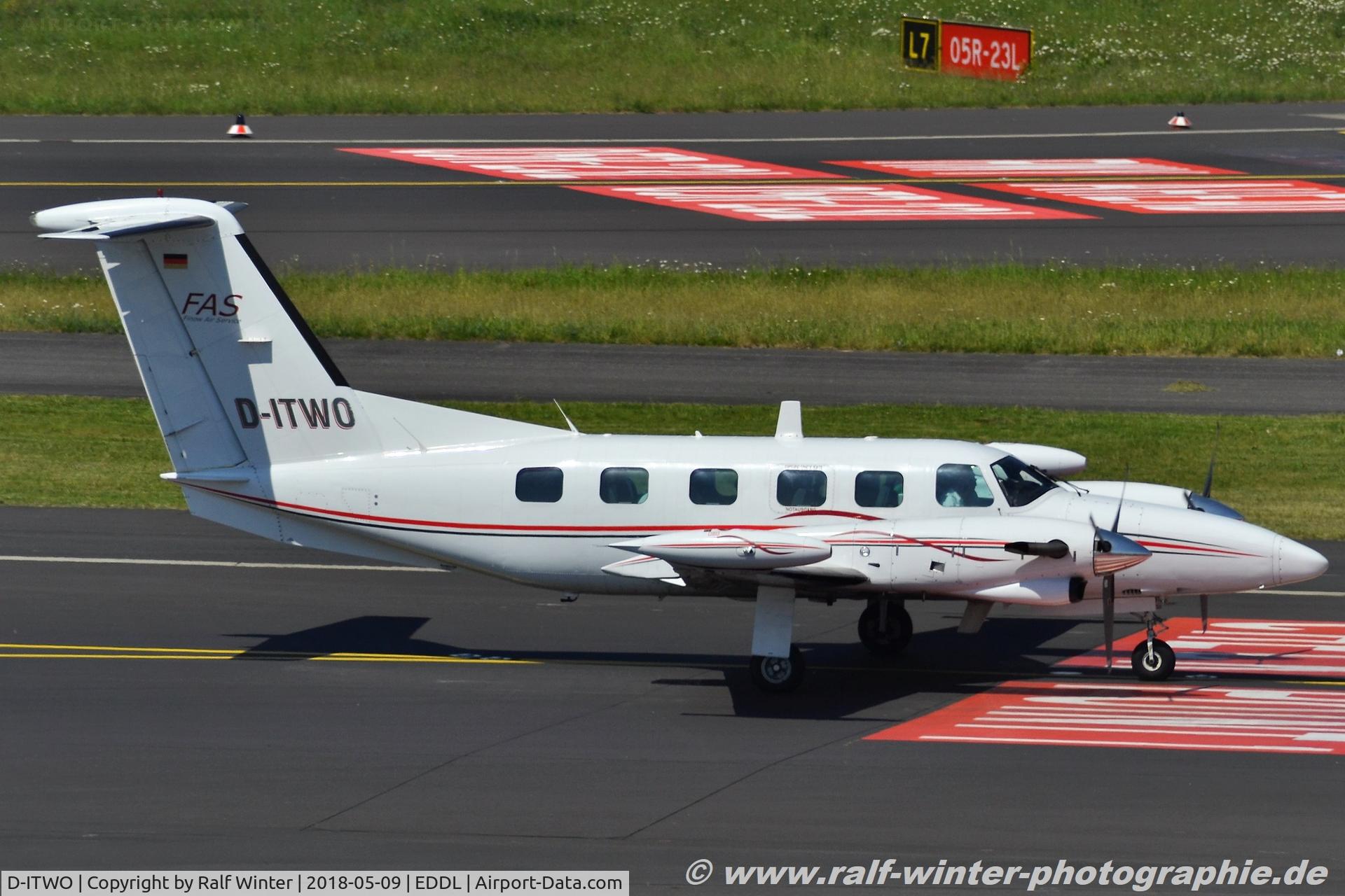 D-ITWO, 1987 Piper PA-42-720 Cheyenne IIIA C/N 42-5501046, Piper PA-42-720 Cheyenne 3A - AYY Air Alliance Express - 42-5501046 - D-ITWO - 09.05.2018 - DUS