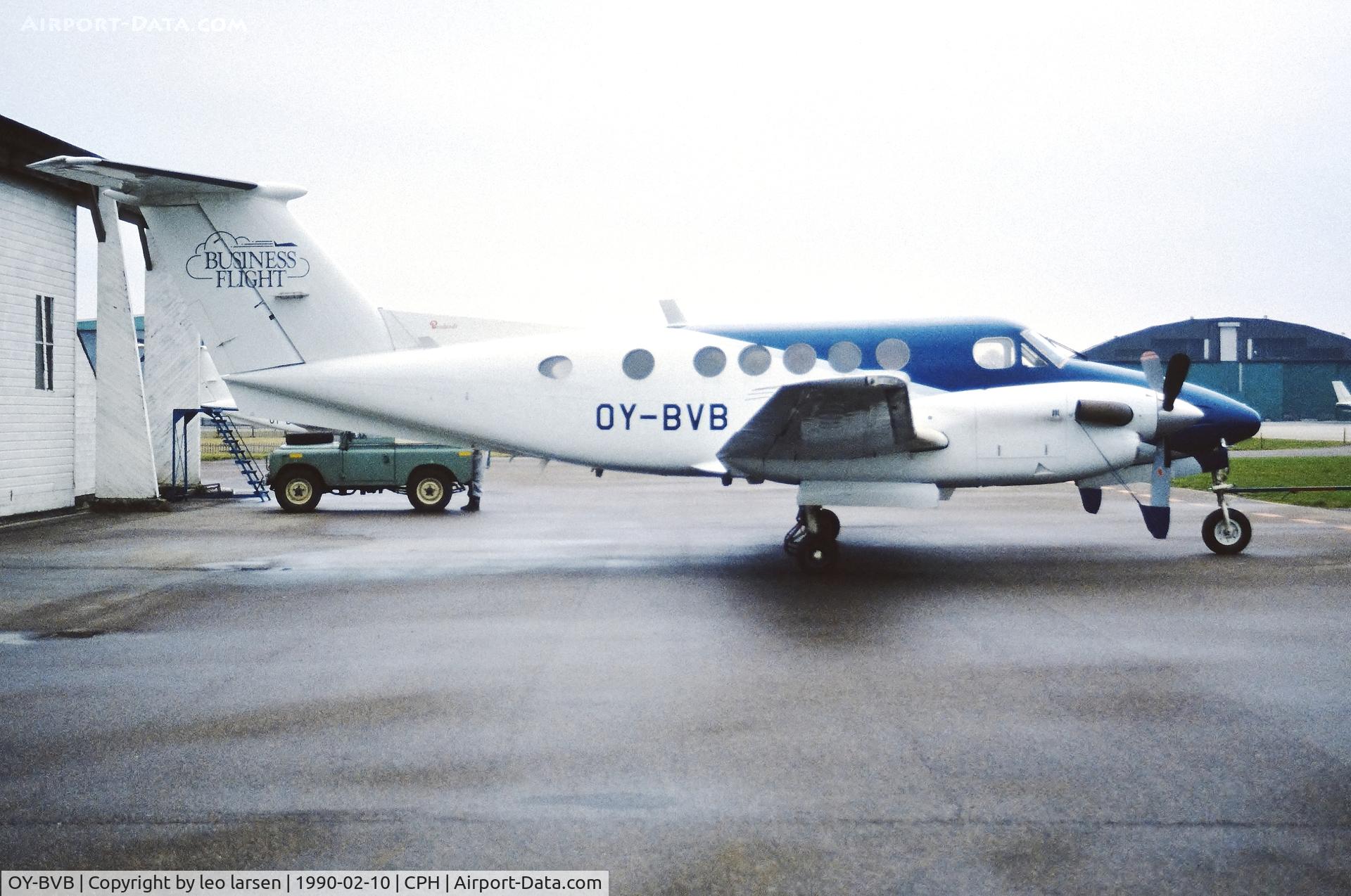 OY-BVB, 1985 Beech 200 Super King Air C/N BB-419, Copenhagen 10.2.1990