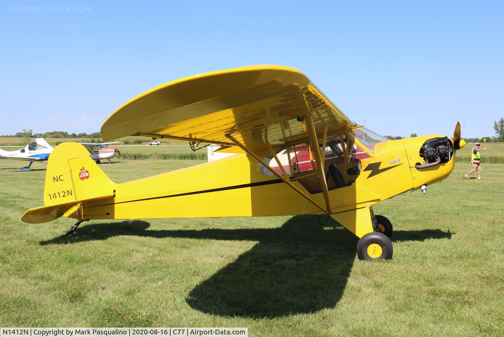 N1412N, 1947 Piper J3C-65 Cub C/N 22935, Piper J3C-65