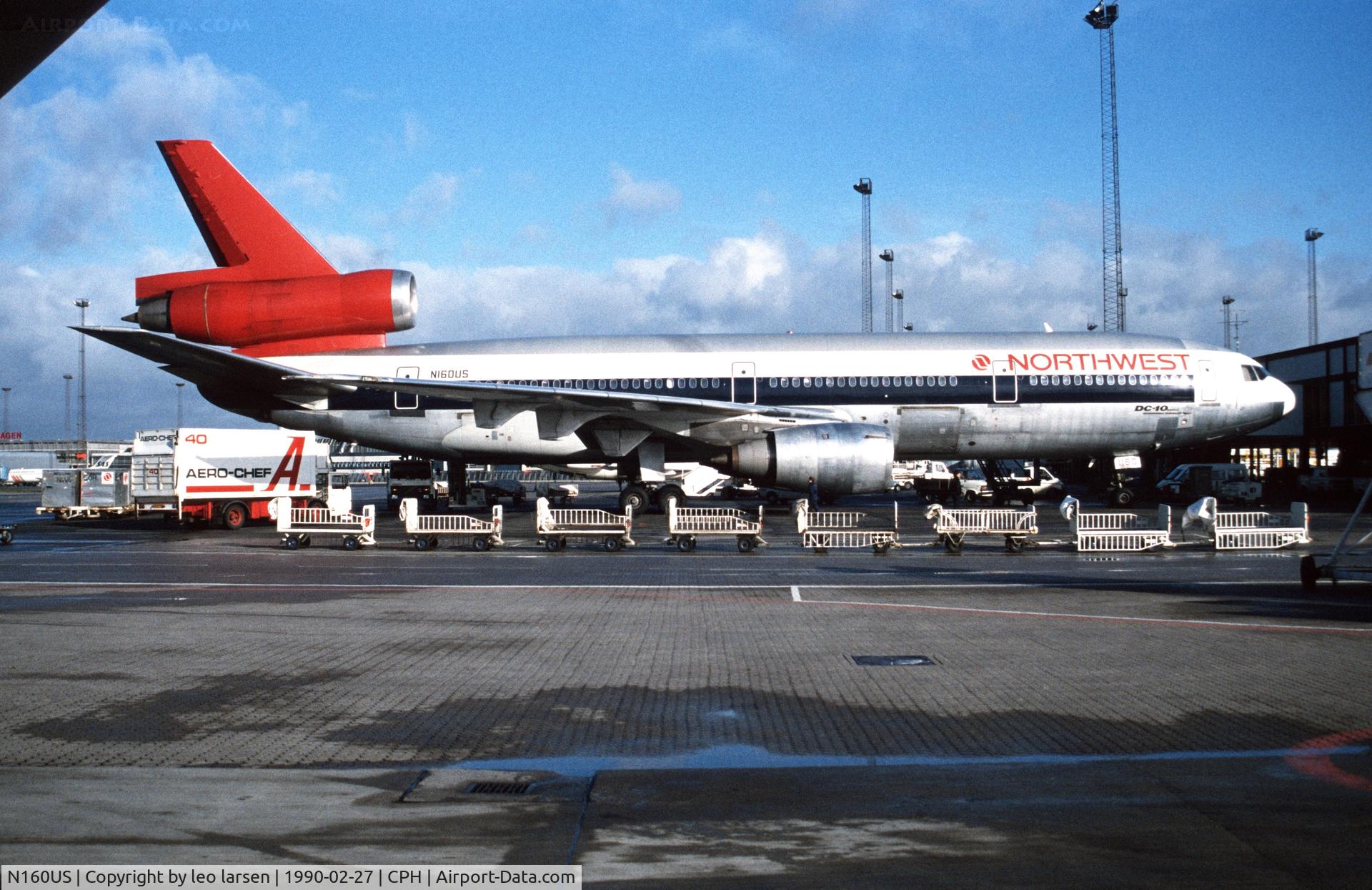 N160US, 1974 Douglas DC-10-40 C/N 46769, Copenhagen 27.2.1990