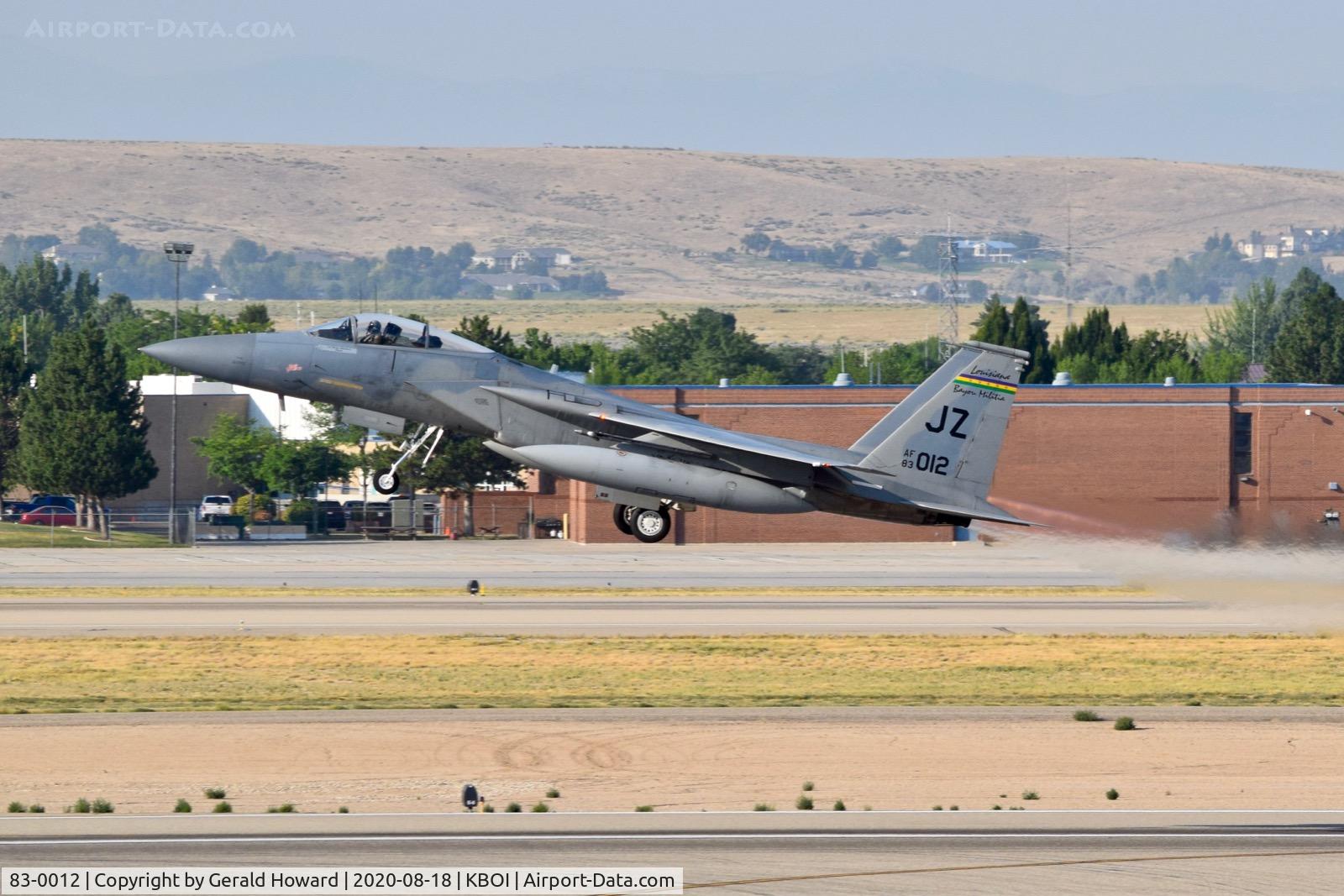 83-0012, 1983 McDonnell Douglas F-15C Eagle C/N 0858/C272, Climb out from 10L.159th FW 
