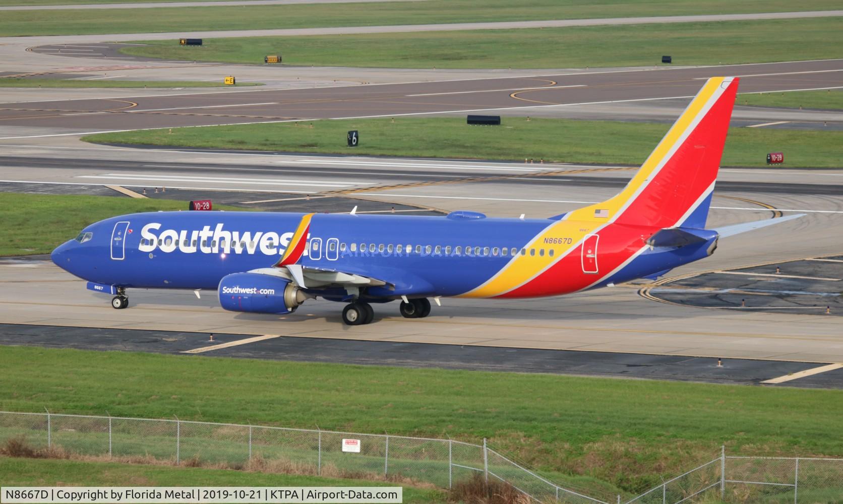 N8667D, 2015 Boeing 737-8H4 C/N 36657, WN 737-800