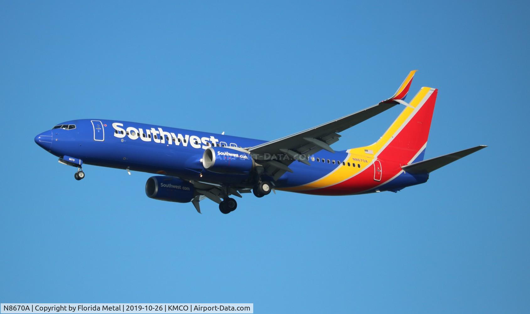 N8670A, 2015 Boeing 737-8H4 C/N 36656, WN 737-800
