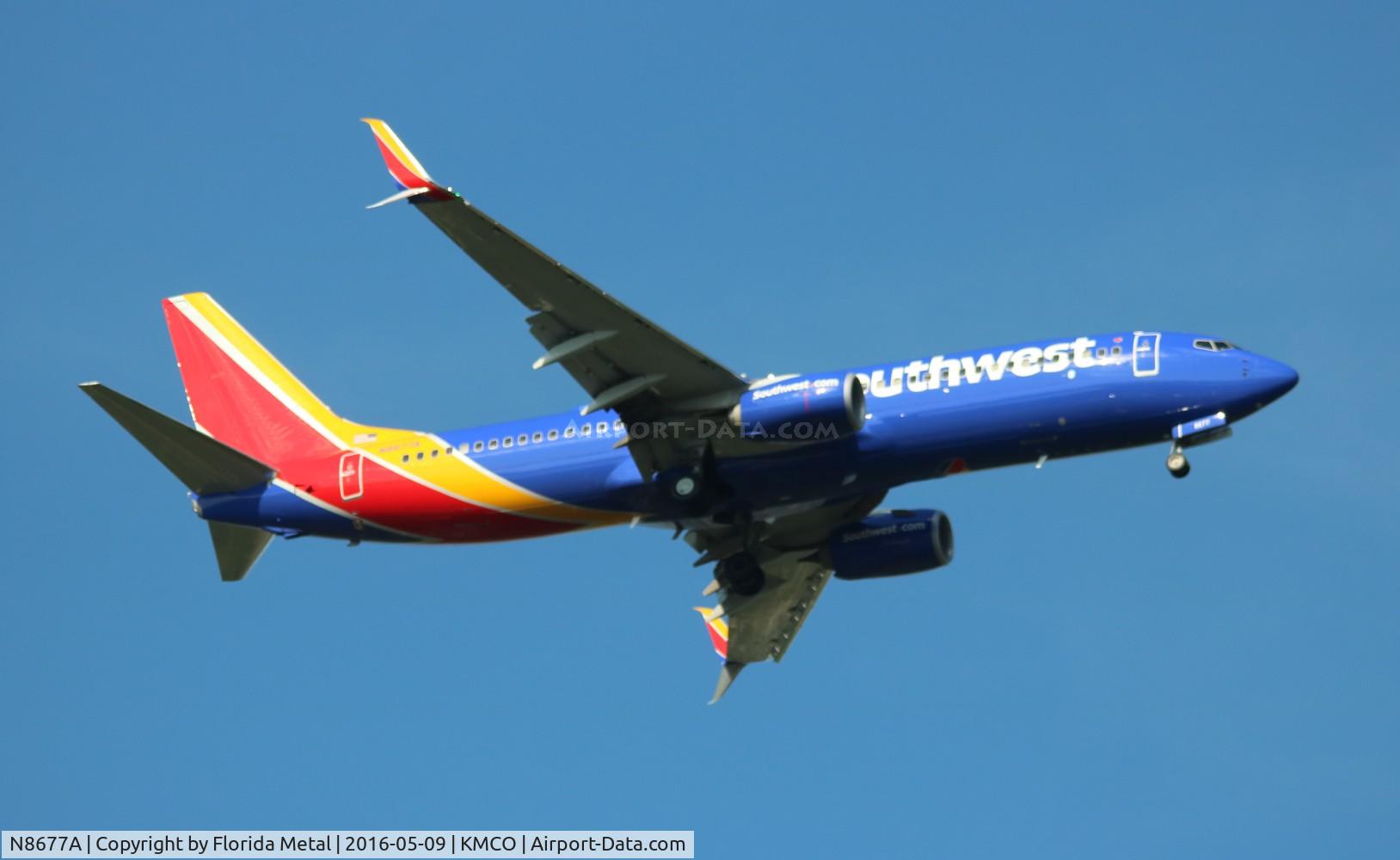 N8677A, 2016 Boeing 737-8H4 C/N 36650, WN 737-800