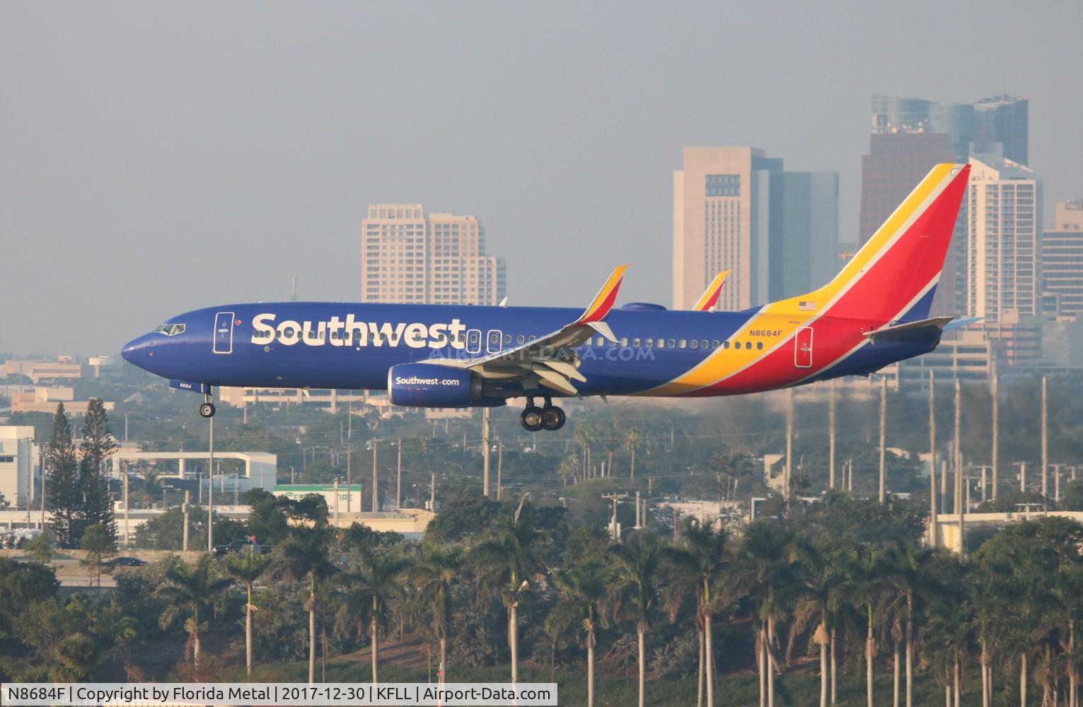 N8684F, 2016 Boeing 737-8H4 C/N 36653, WN 737-800