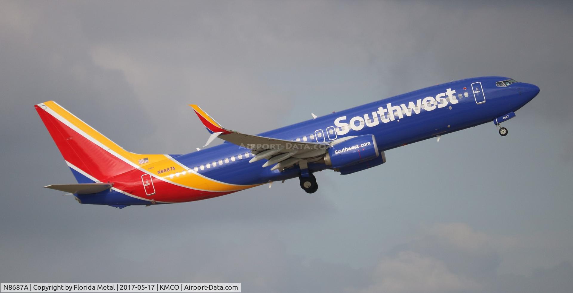 N8687A, 2016 Boeing 737-8H4 C/N 33937, WN 737-800