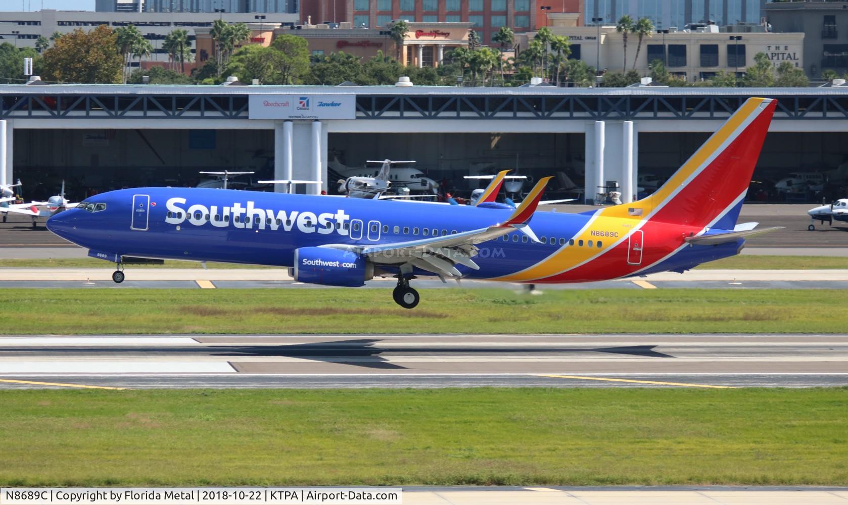 N8689C, 2016 Boeing 737-8H4 C/N 36658, WN 737-800
