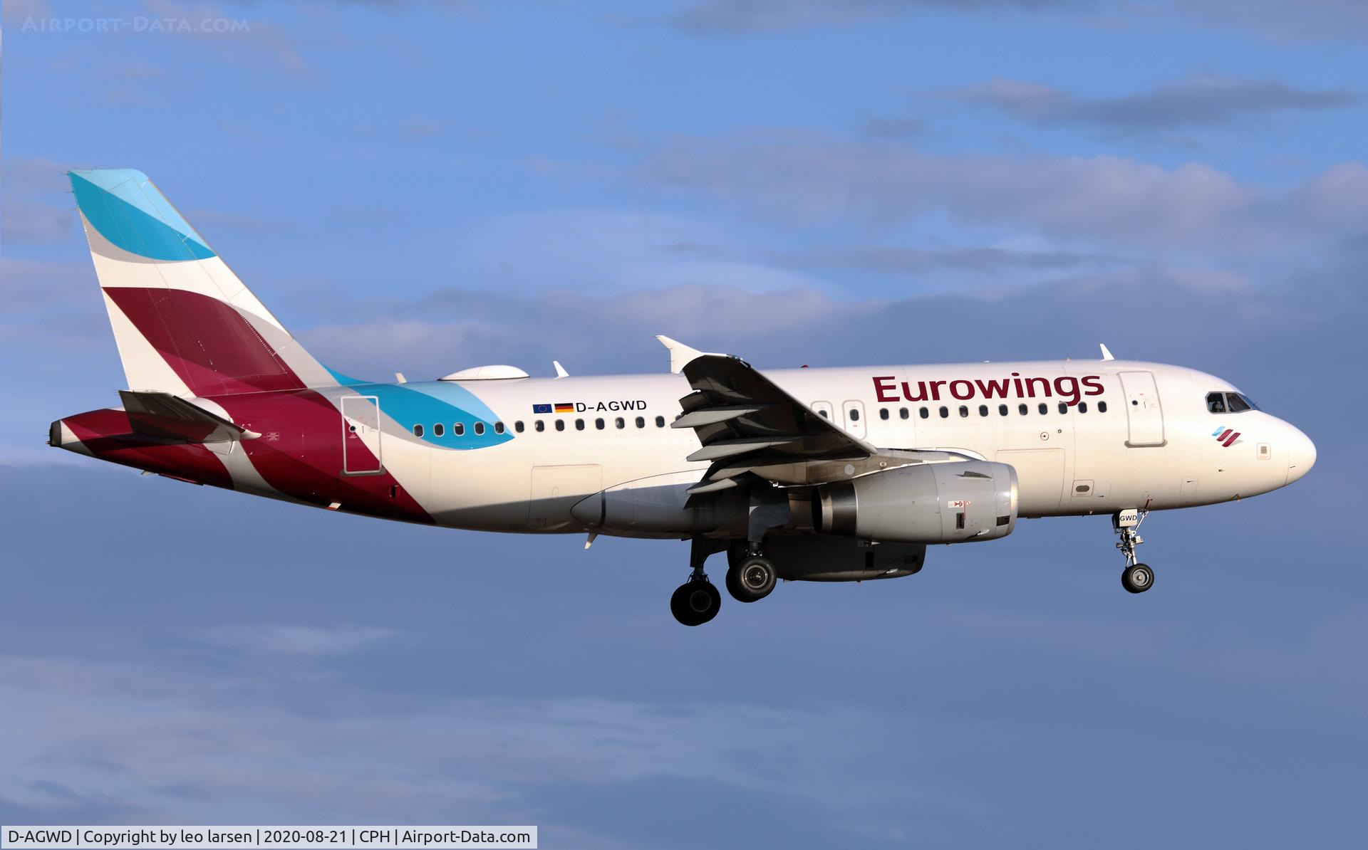 D-AGWD, 2007 Airbus A319-132 C/N 3011, Copenhagen 21.8.2020
