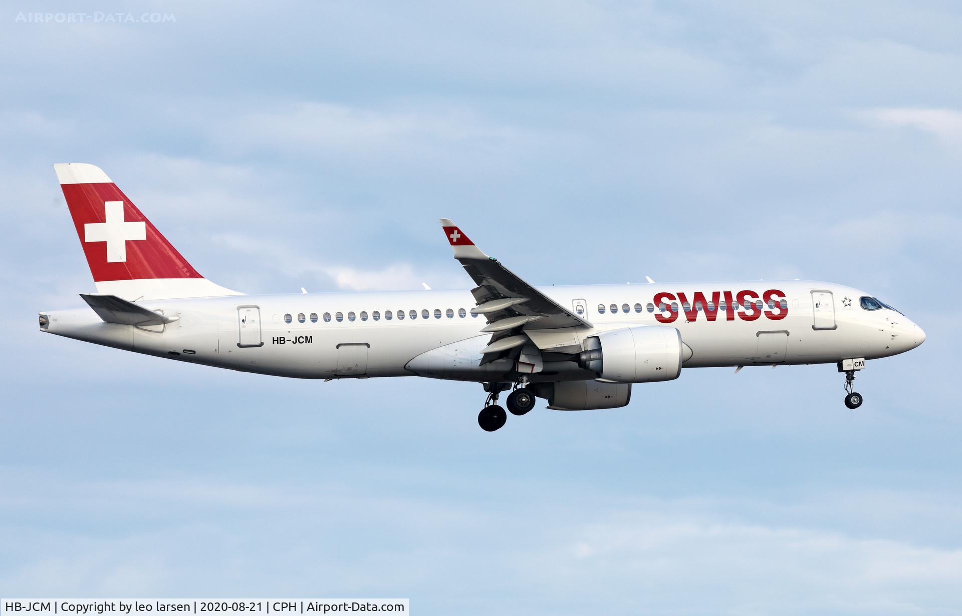 HB-JCM, 2018 Bombardier CSeries CS300 (BD-500-1A11) C/N 55030, Copenhagen 21.8.2020
