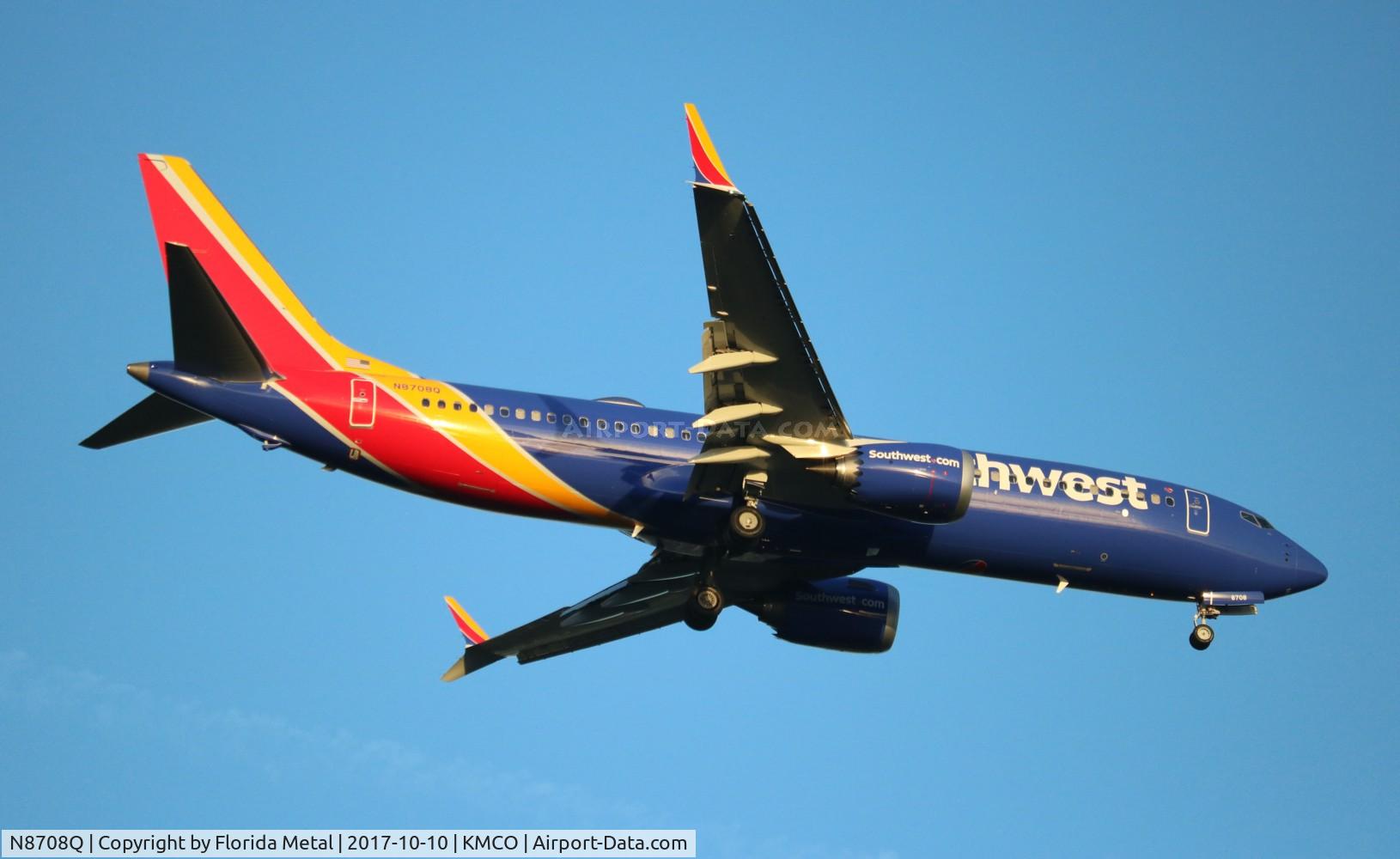 N8708Q, 2017 Boeing 737-8 MAX C/N 42566, WN 737-8 MAX