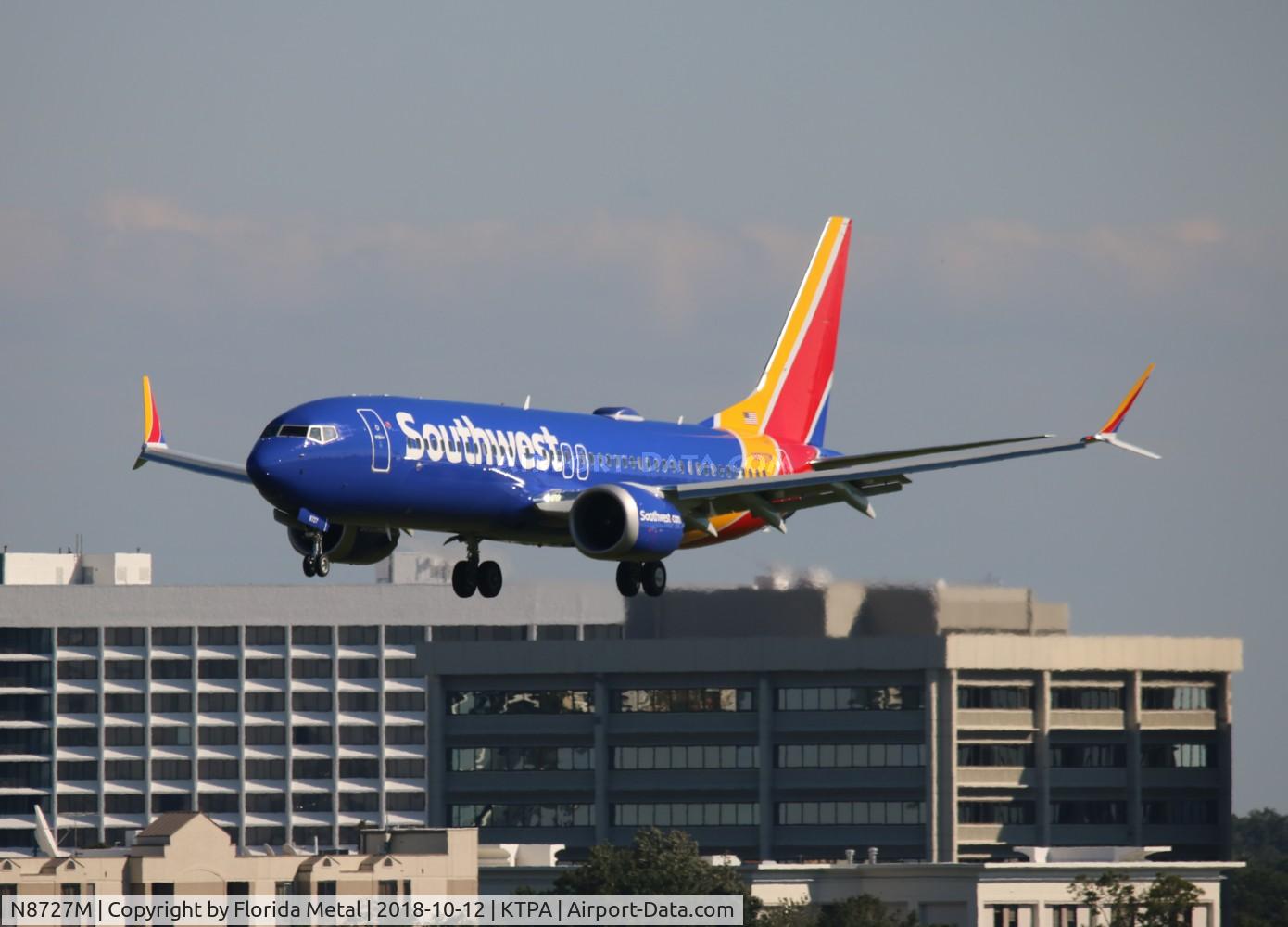 N8727M, 2018 Boeing 737-8 MAX C/N 42576, WN 737-8 MAX