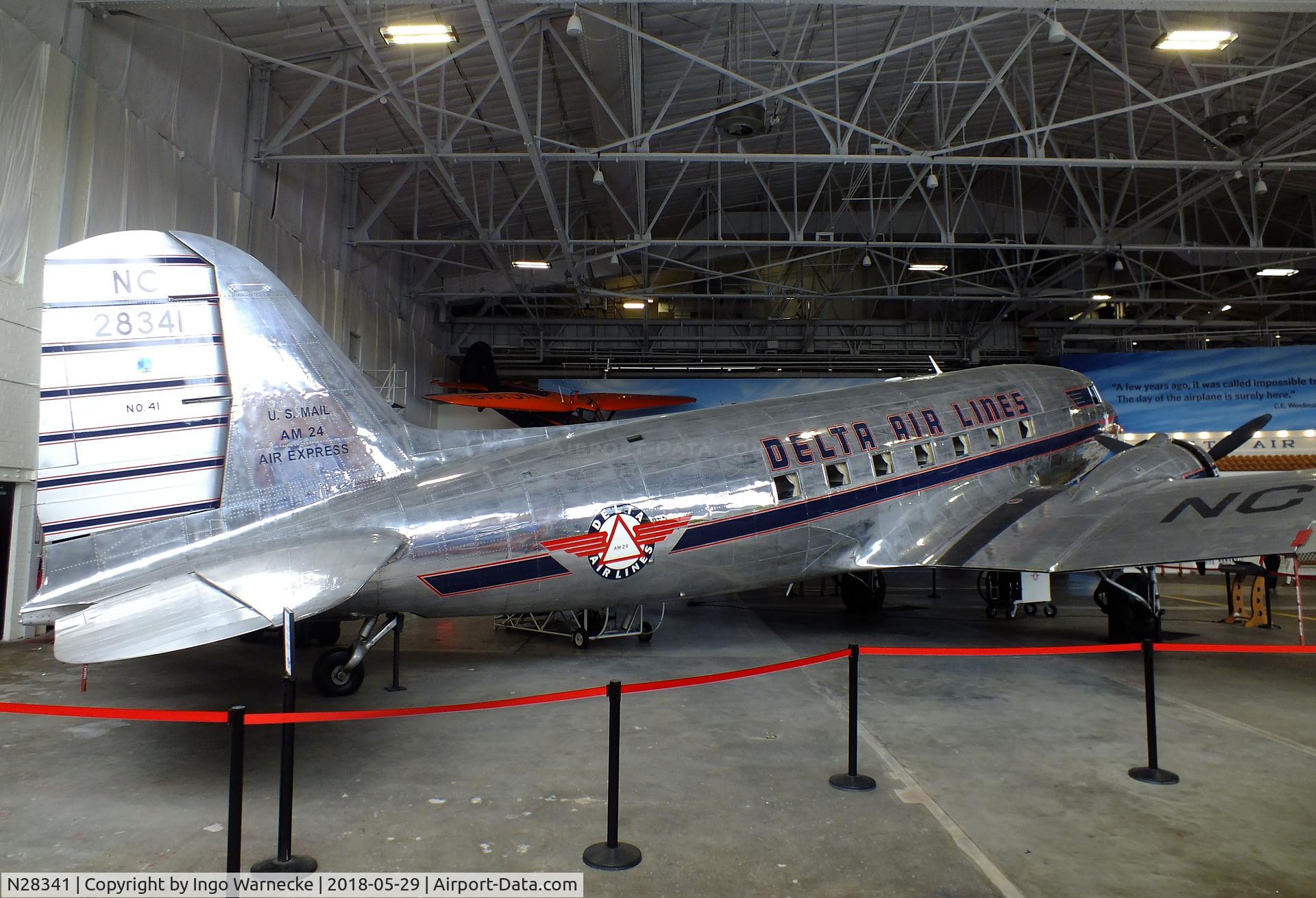 N28341, 1940 Douglas DC-3-G202A C/N 3278, Douglas DC-3 at the Delta Flight Museum, Atlanta GA
