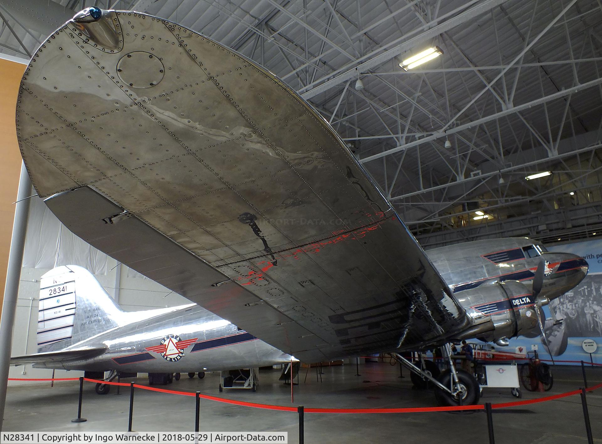 N28341, 1940 Douglas DC-3-G202A C/N 3278, Douglas DC-3 at the Delta Flight Museum, Atlanta GA
