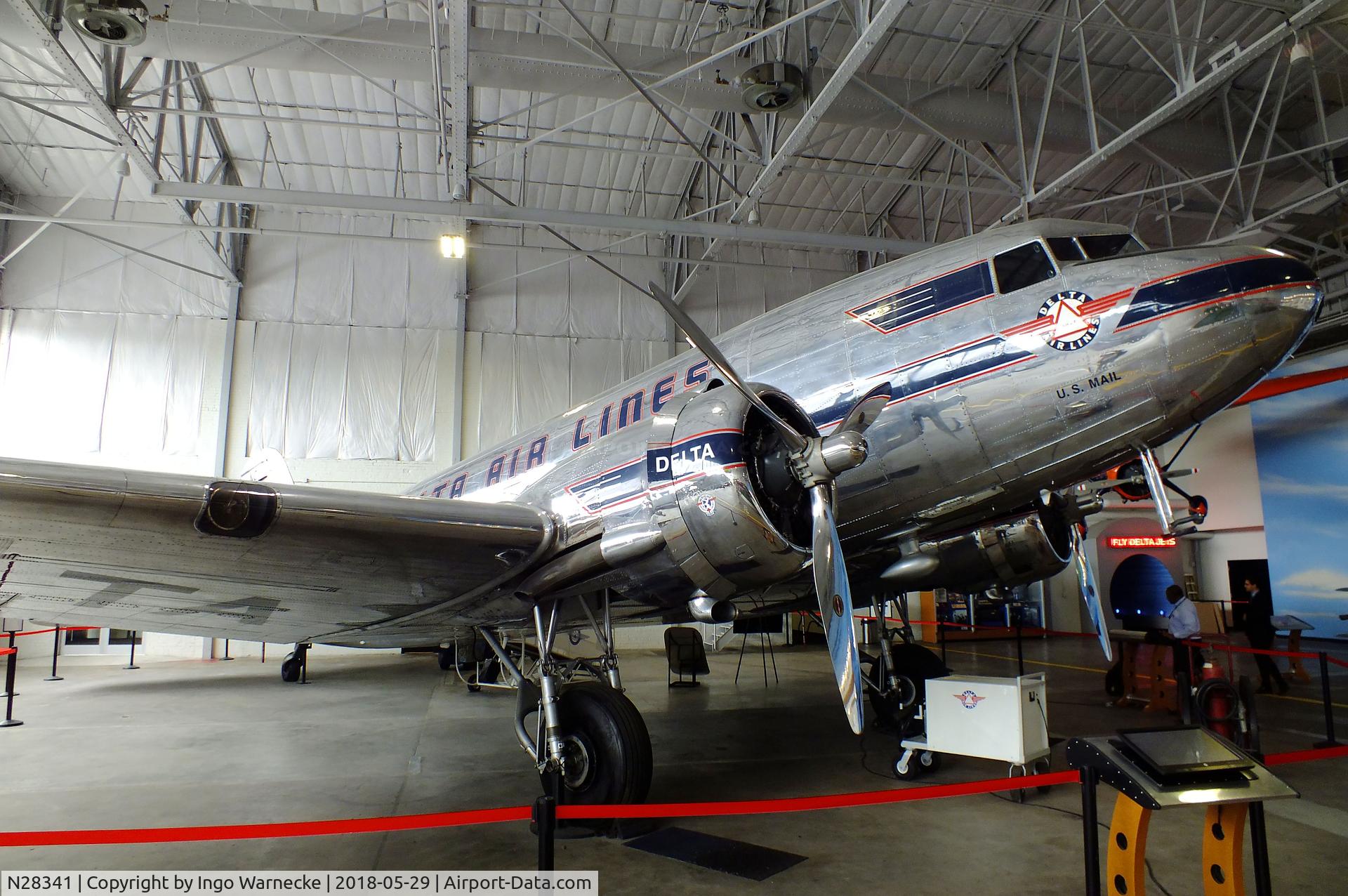 N28341, 1940 Douglas DC-3-G202A C/N 3278, Douglas DC-3 at the Delta Flight Museum, Atlanta GA