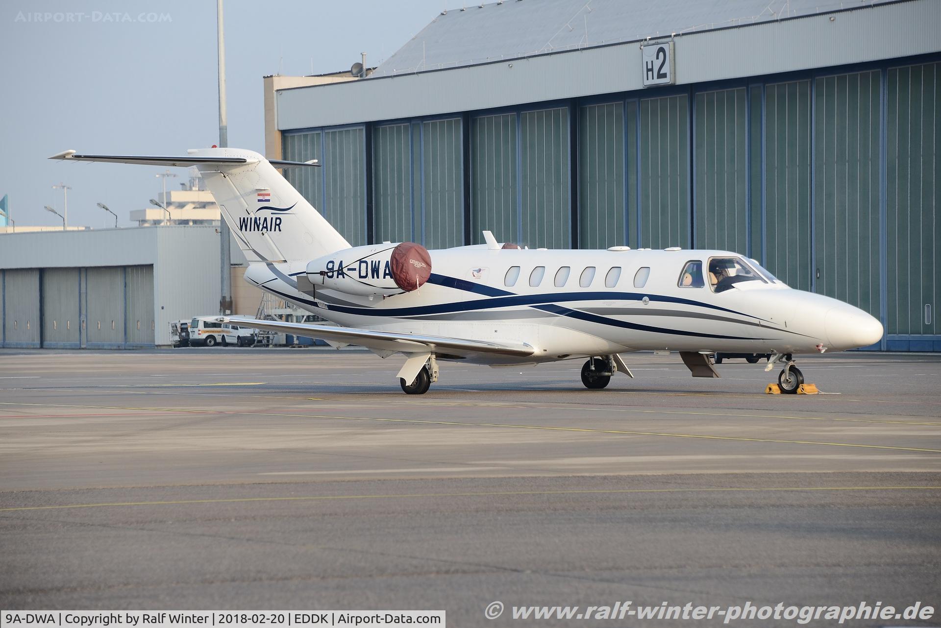 9A-DWA, 2008 Cessna 525A CitationJet CJ2+ C/N 525A-0412, Cessna 525A CitationJet CJ2+ - Winair Aviation - 525A0412 - 9A-DWA - 20.02.2018 - CGN