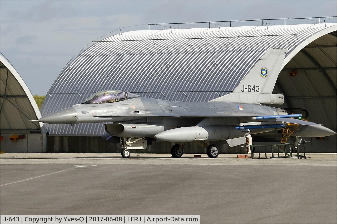 J-643, 1980 Fokker F-16AM Fighting Falcon C/N 6D-75, Fokker F-16AM Fighting Falcon, Flight line, Landivisiau Naval Air Base (LFRJ) Tiger Meet 2017