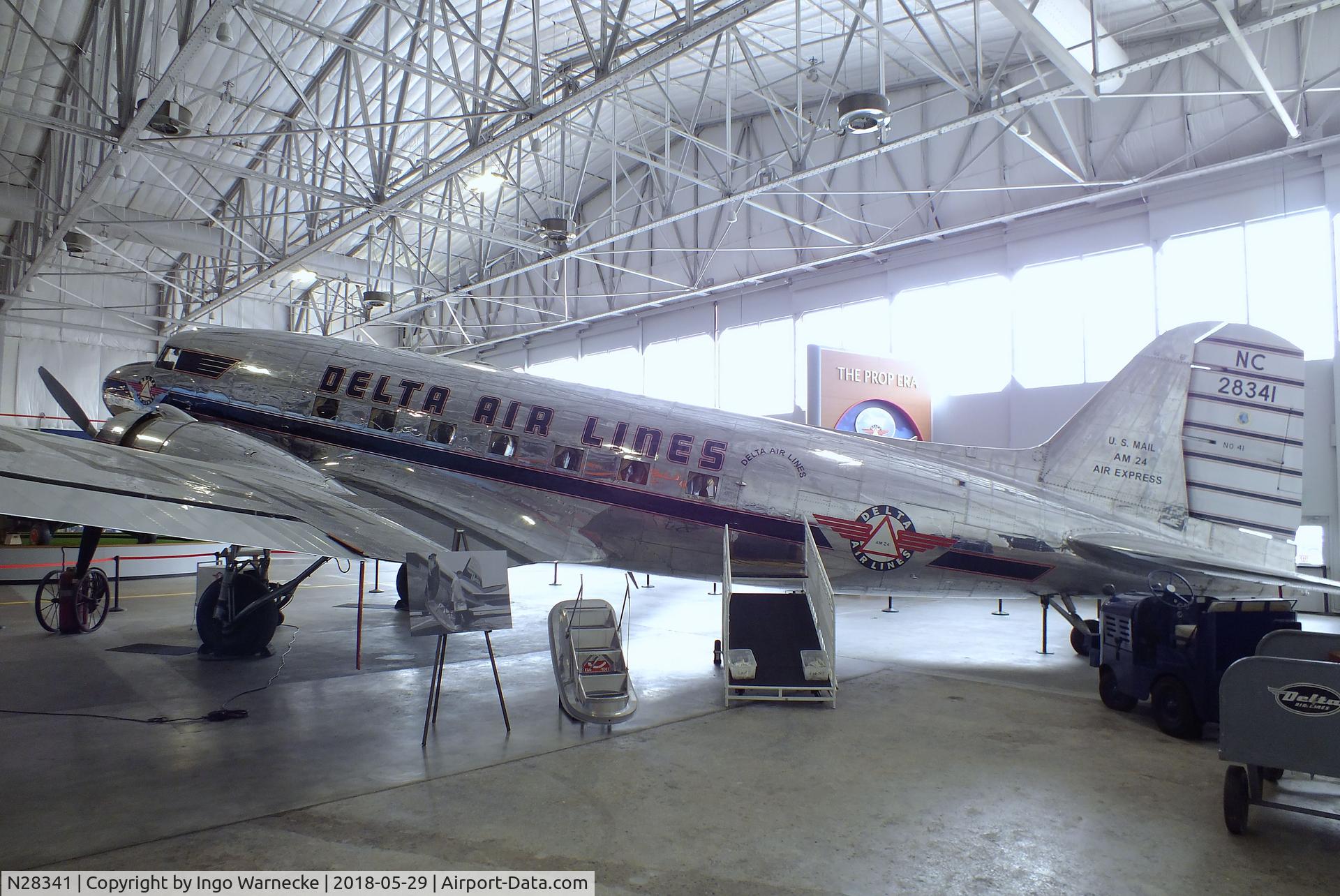 N28341, 1940 Douglas DC-3-G202A C/N 3278, Douglas DC-3 at the Delta Flight Museum, Atlanta GA