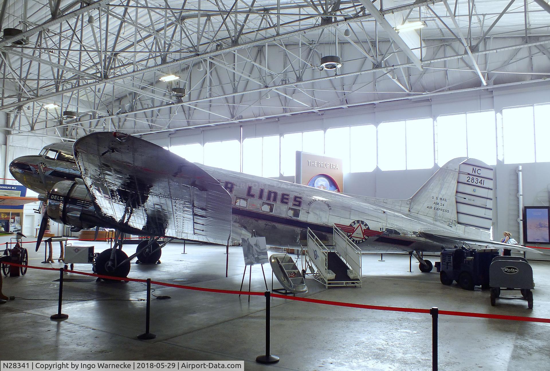 N28341, 1940 Douglas DC-3-G202A C/N 3278, Douglas DC-3 at the Delta Flight Museum, Atlanta GA