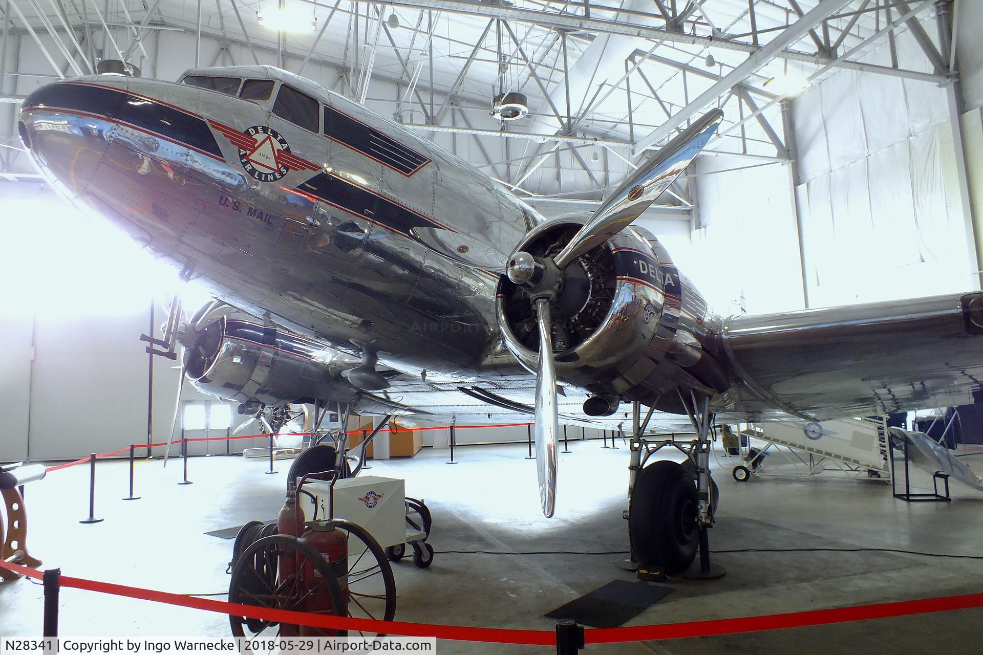 N28341, 1940 Douglas DC-3-G202A C/N 3278, Douglas DC-3 at the Delta Flight Museum, Atlanta GA